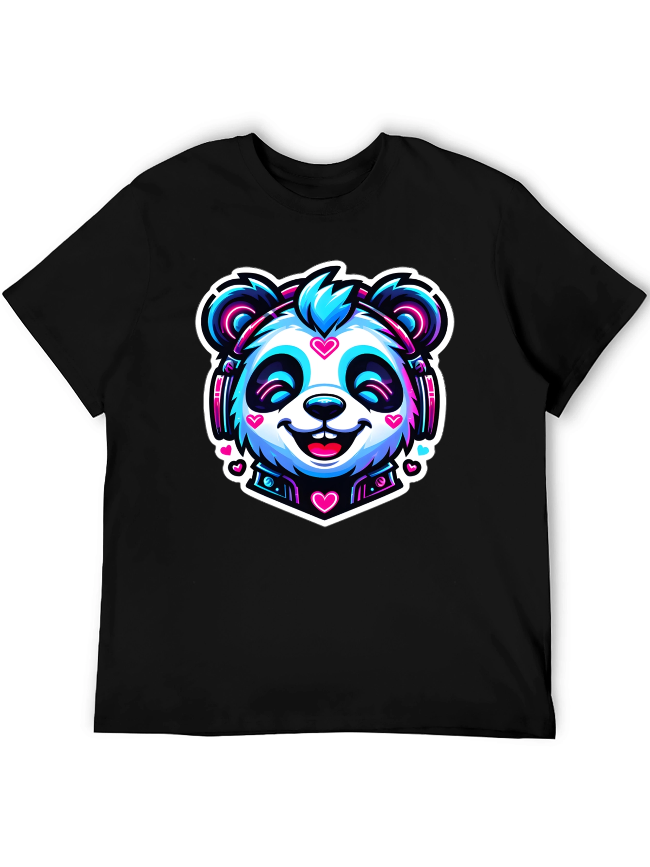 Cool Panda Headphone Graphic T-Shirt