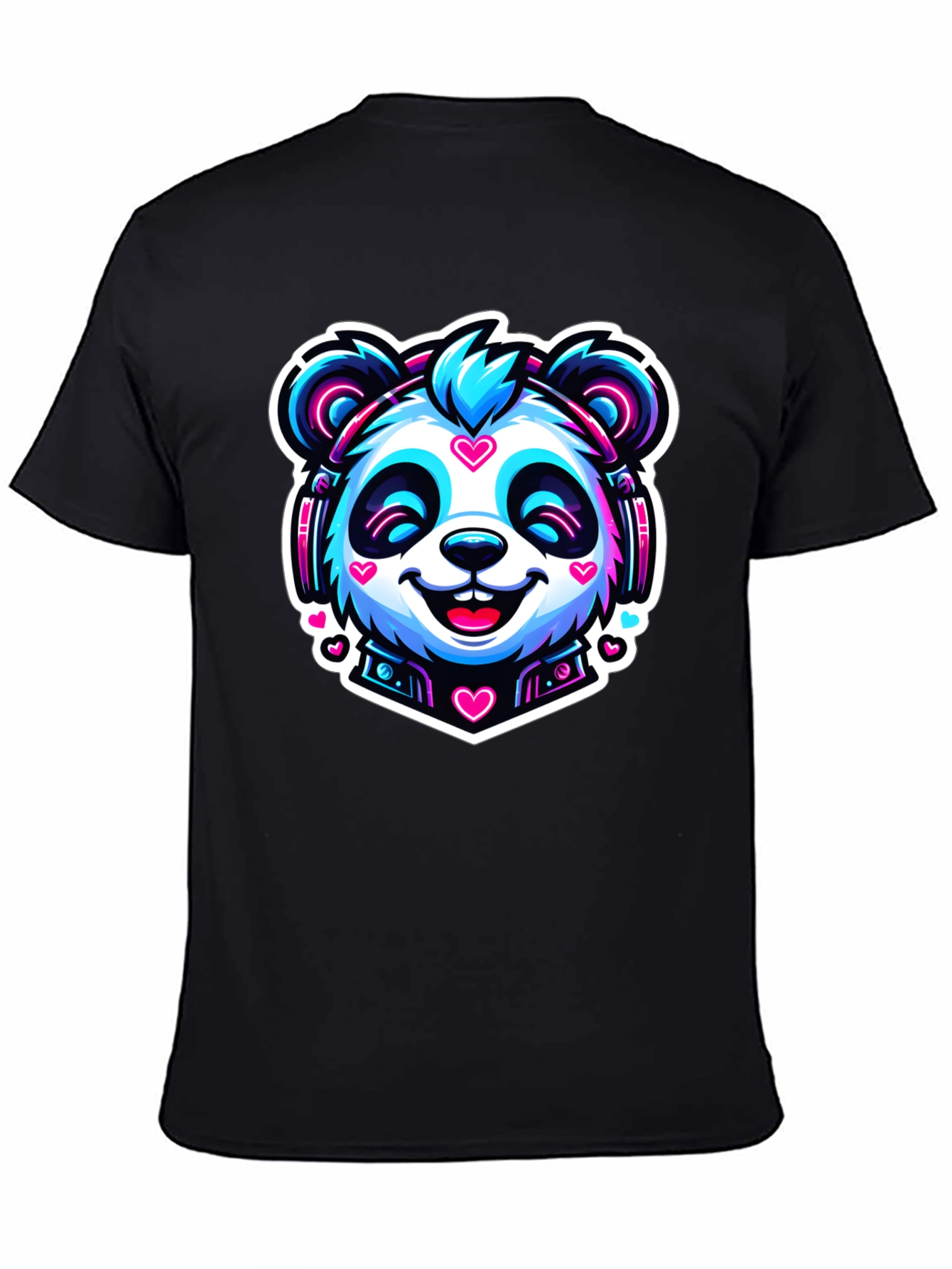 Cool Panda Headphone Graphic T-Shirt