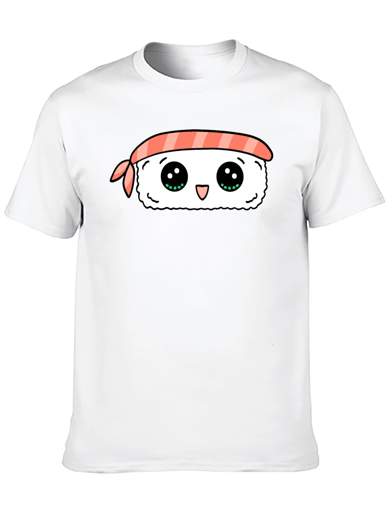 Kawaii Sushi Graphic Black T-Shirt