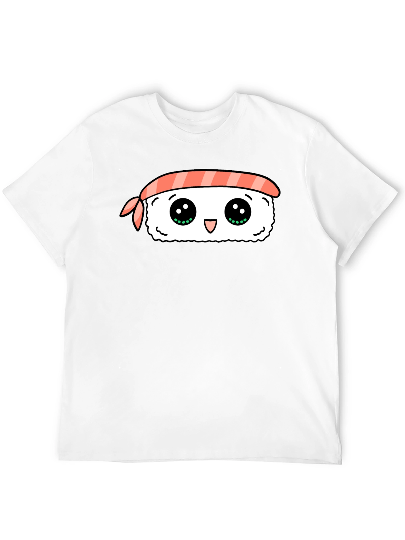 Kawaii Sushi Graphic Black T-Shirt