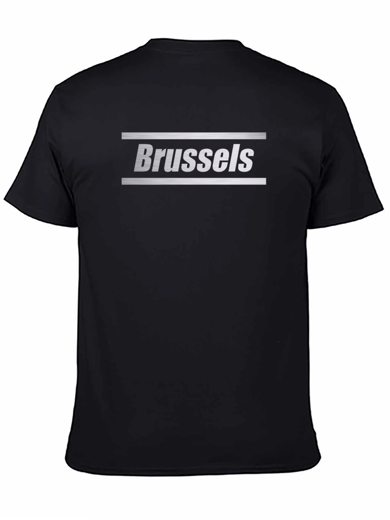 Brussels Graphic Tee - Black Crew Neck T-Shirt
