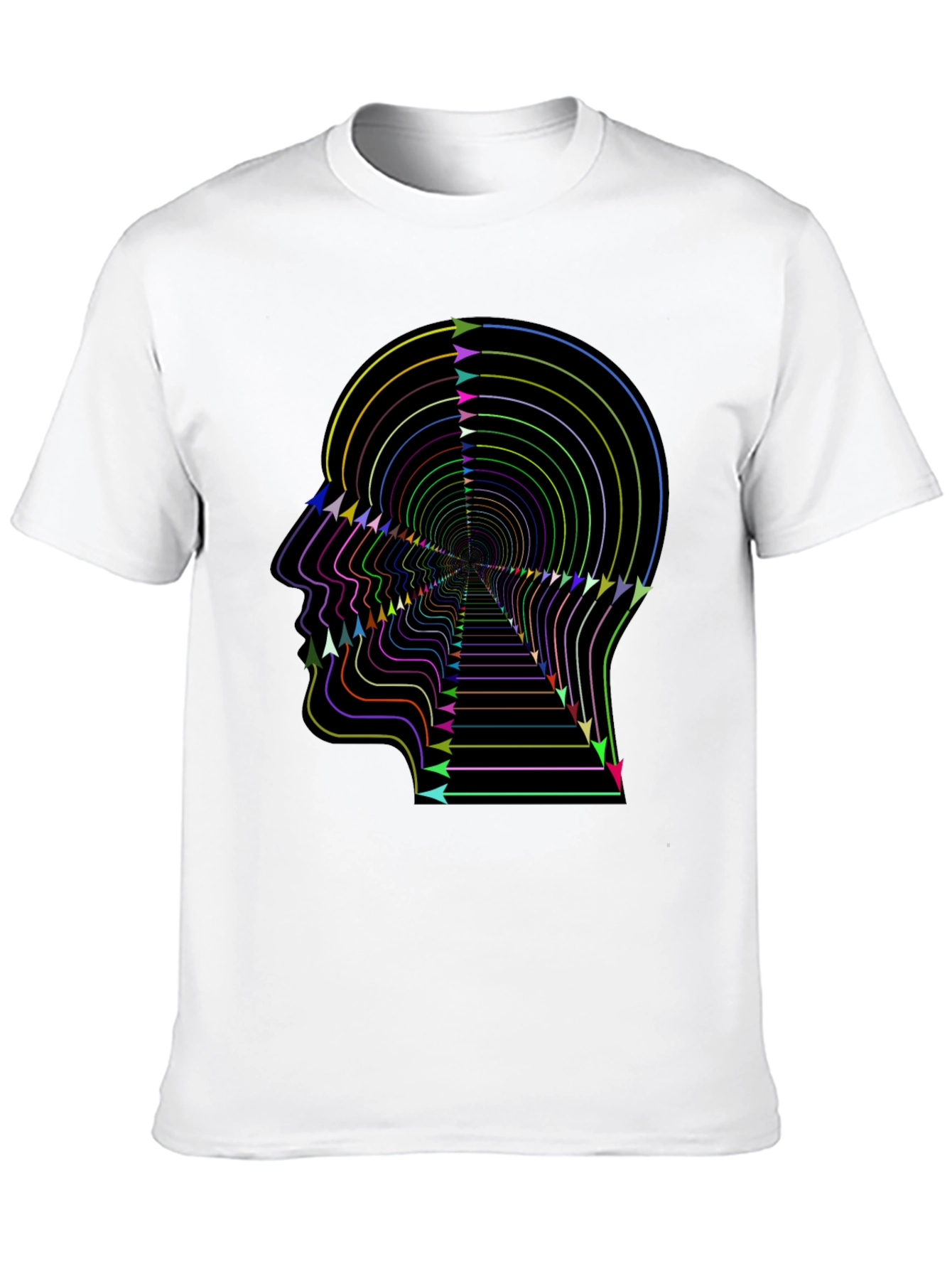 Optical Illusion Arrow Head Black T-Shirt