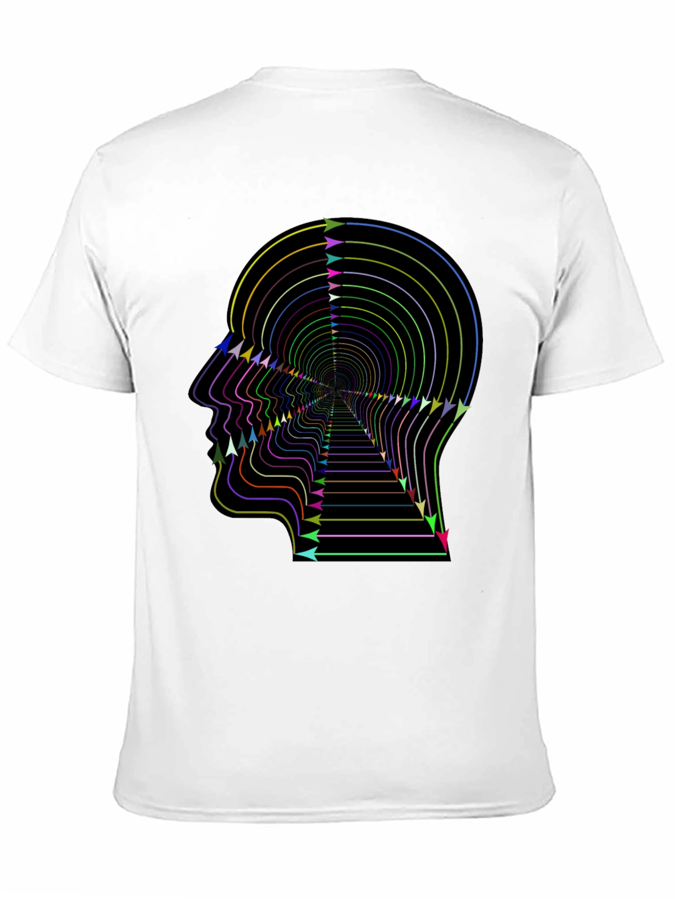 Optical Illusion Arrow Head Black T-Shirt