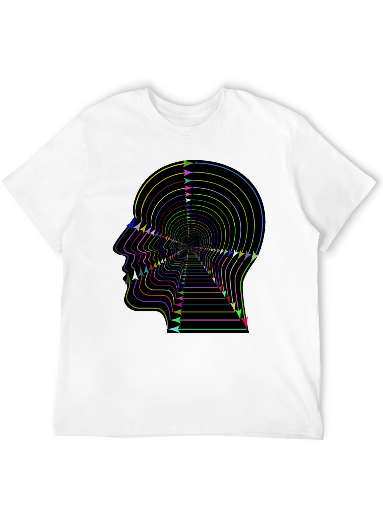 Optical Illusion Arrow Head Black T-Shirt