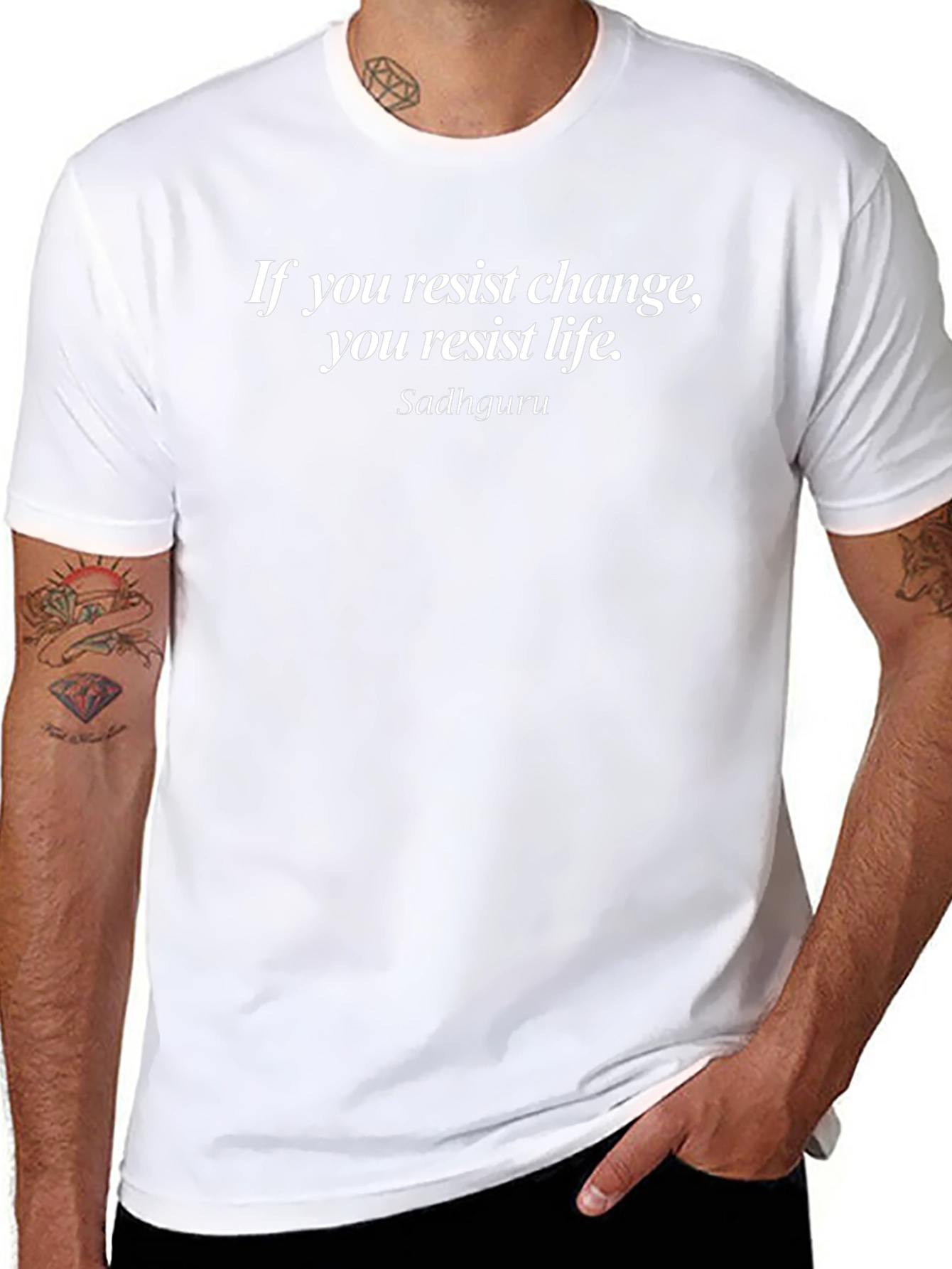 Resist Change T-Shirt - Sadhguru Quote Tee - Unisex