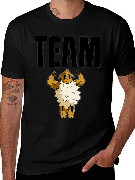 Team Buff Sheep T-Shirt - Funny Workout Gym Tee