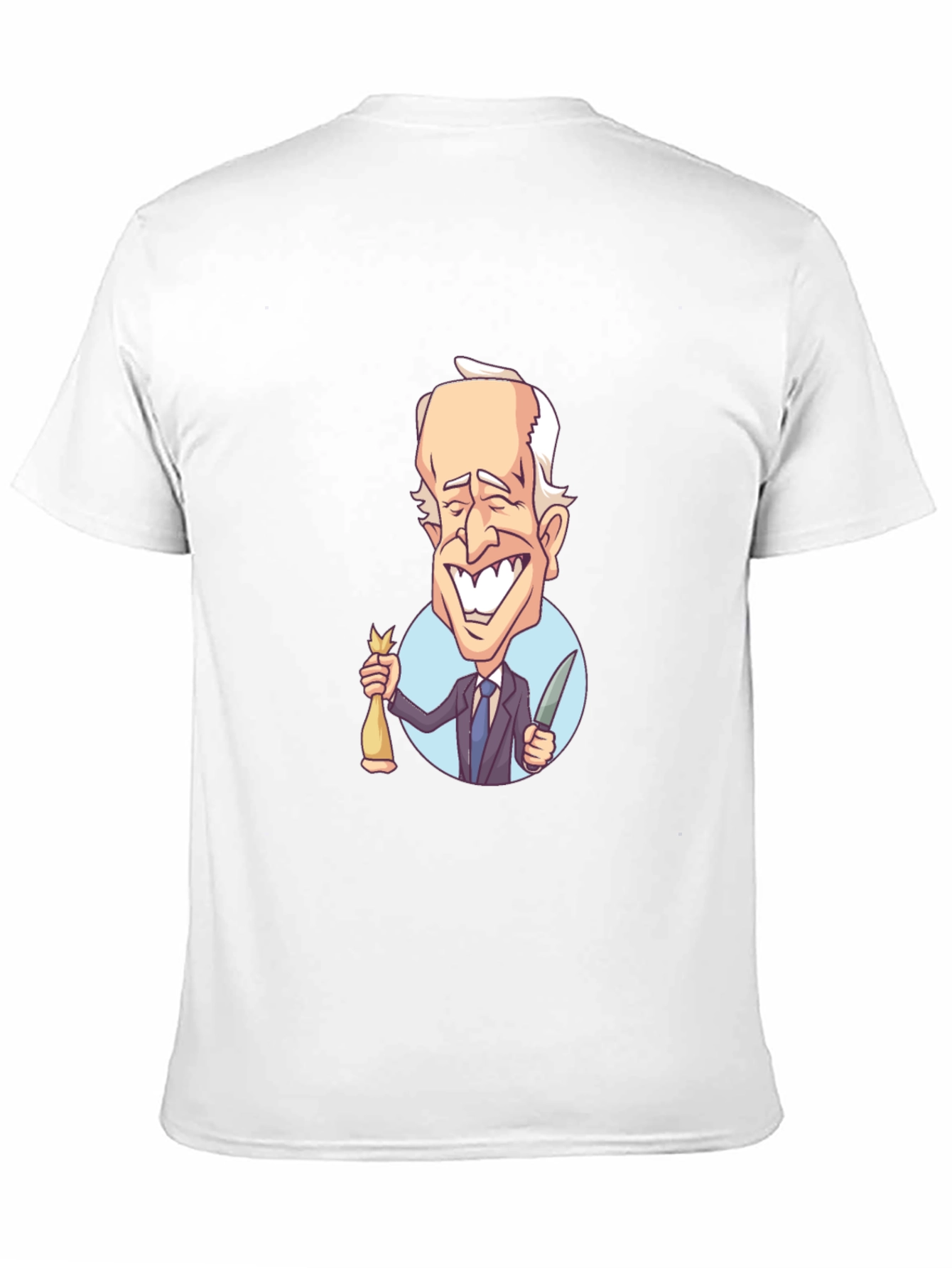 Cartoon Biden Graphic T-Shirt - Black