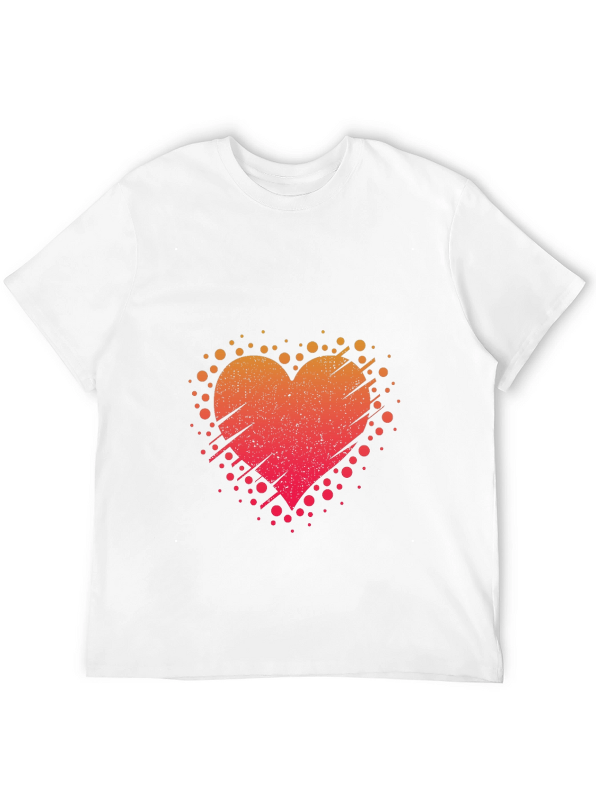 Heart Burst Black Tee - Artistic Graphic