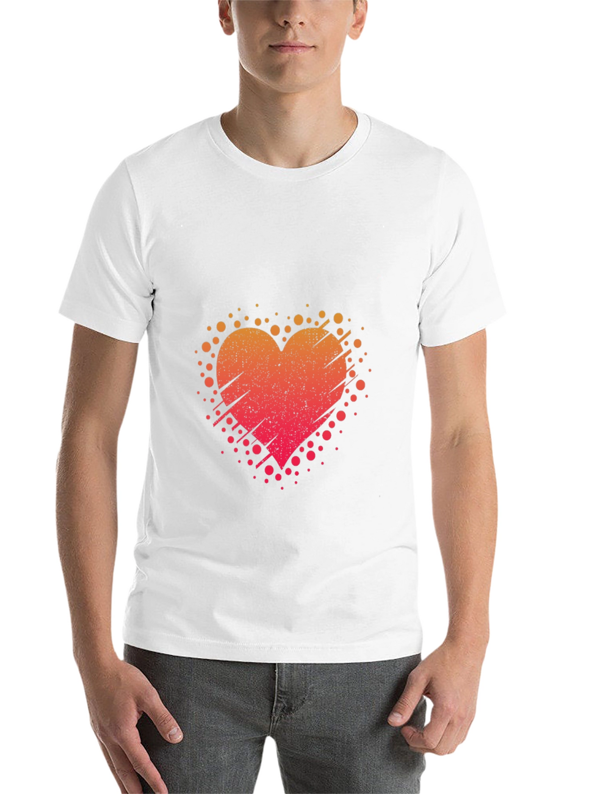 Heart Burst Black Tee - Artistic Graphic