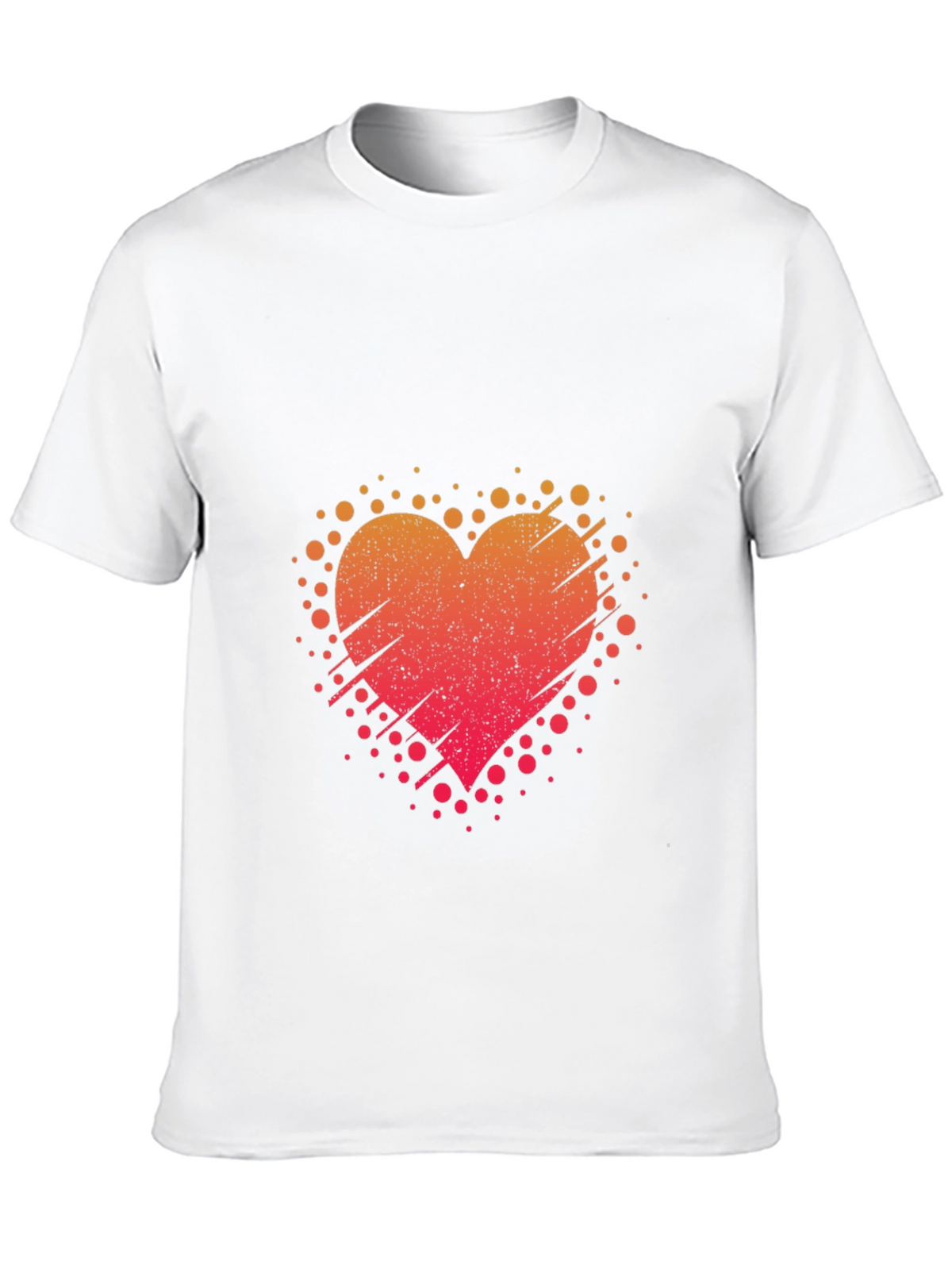 Heart Burst Black Tee - Artistic Graphic
