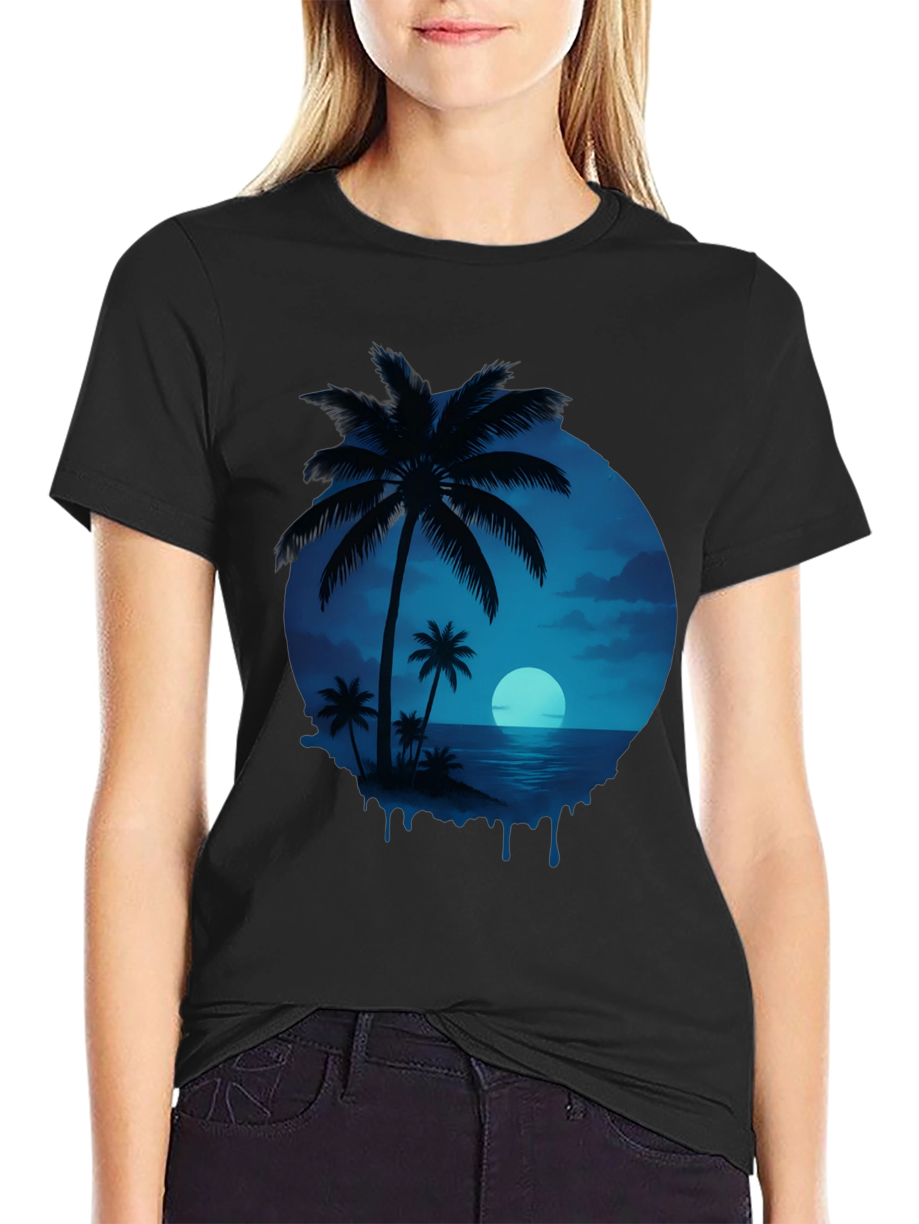 Tropical Palm Tree Graphic T-Shirt - Island Vibes
