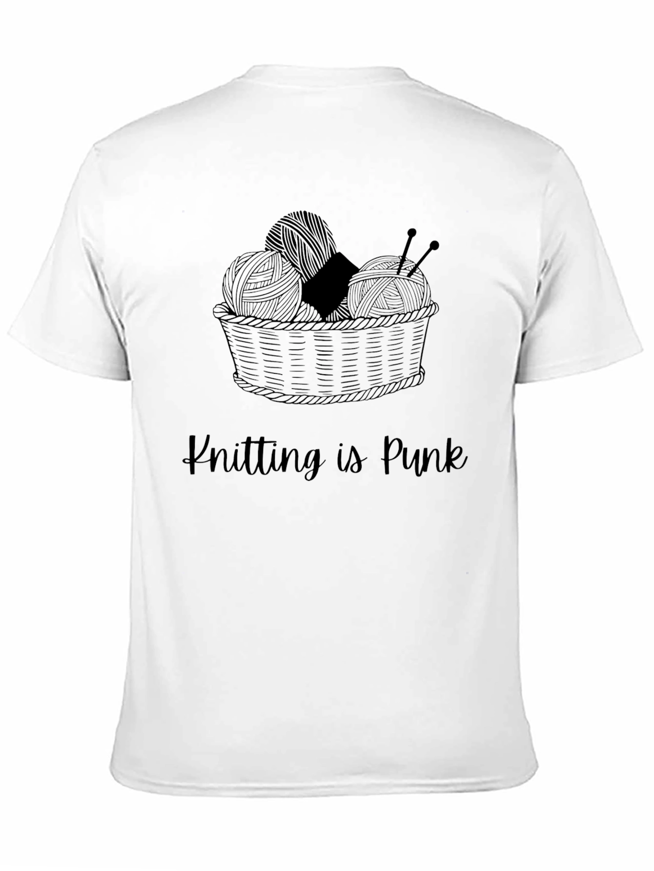 Knitting Is Punk Graphic Tee - Knitters T-Shirt
