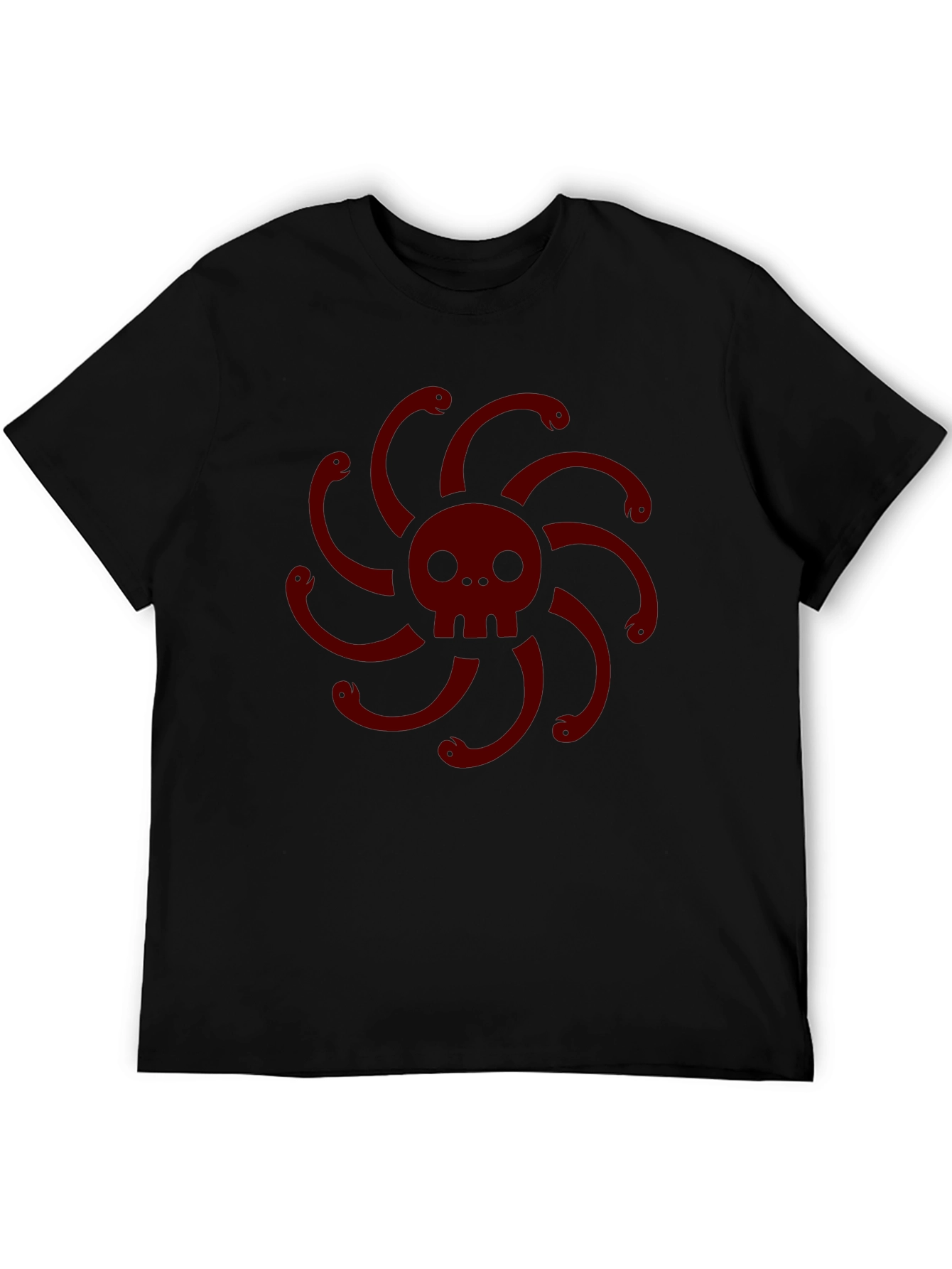 Skull & Snake Medusa Graphic T-Shirt - Dark Style