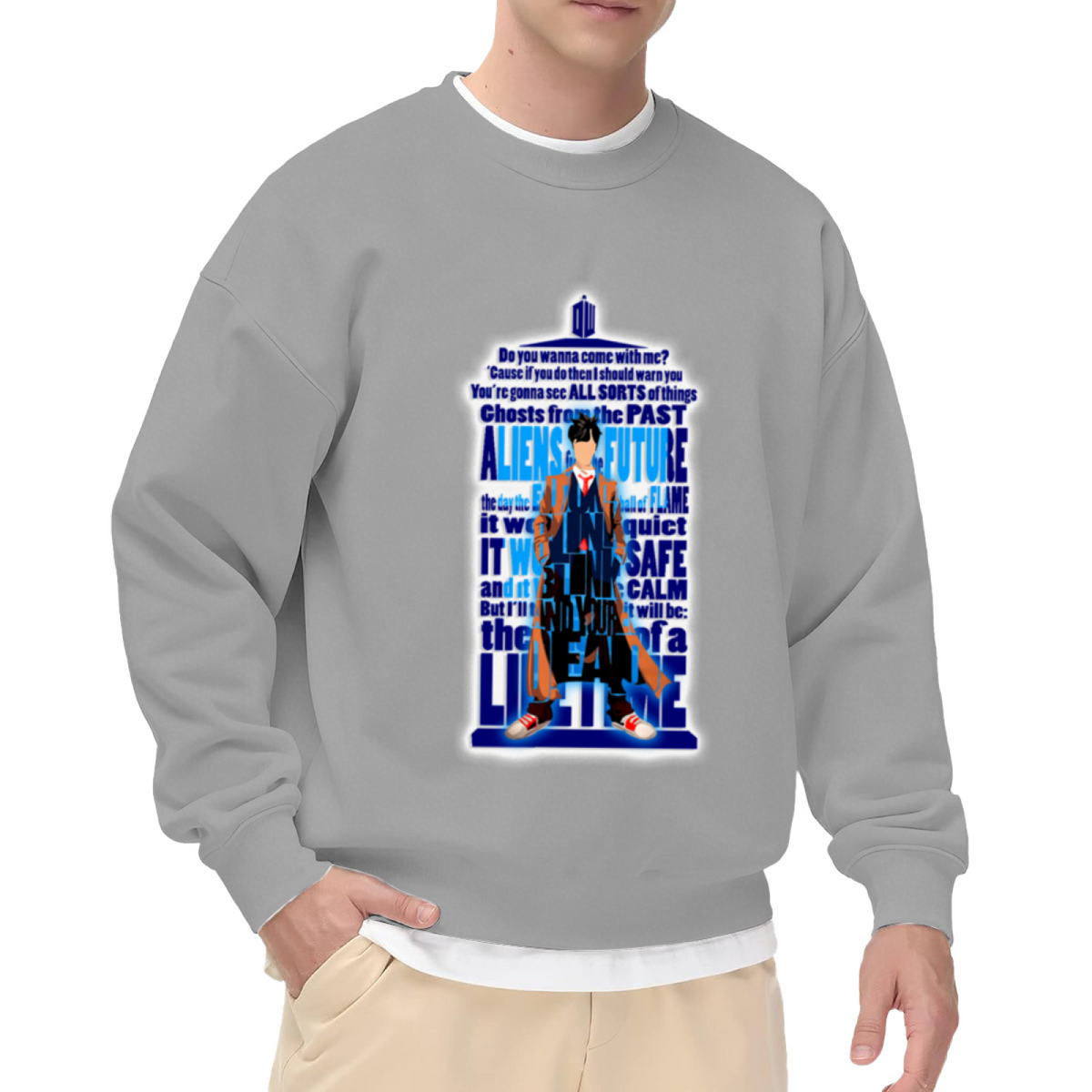 Doctor & Doctor Who TARDIS Graphic ԲÁìÎÀÒÂ - Unique Design Pullover Sweatshirt
