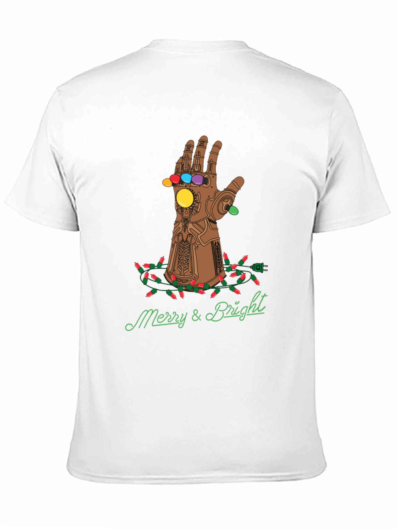 Merry & Bright Thanos Gauntlet Christmas T-Shirt