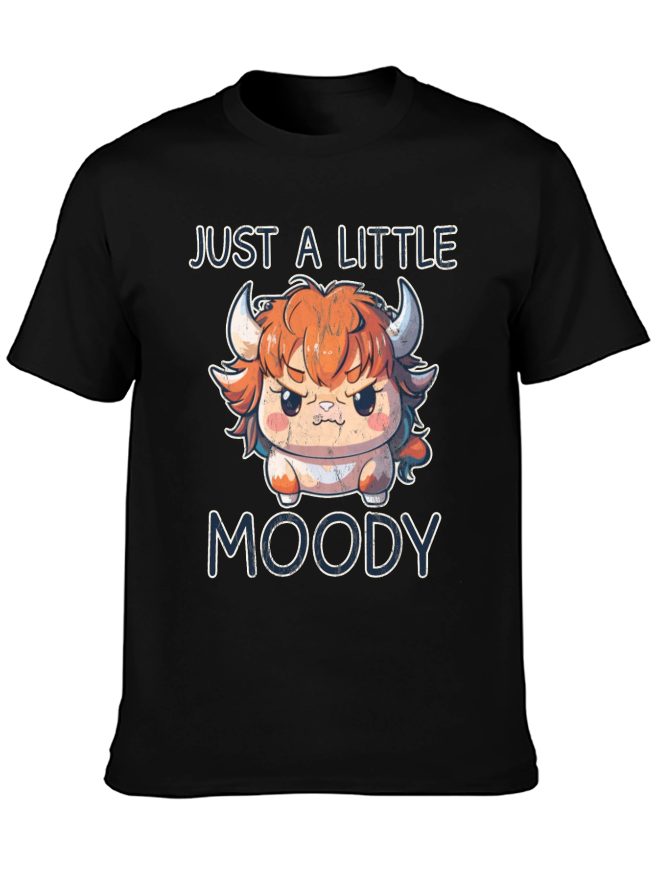 Just A Little Moody Bull Graphic T-Shirt