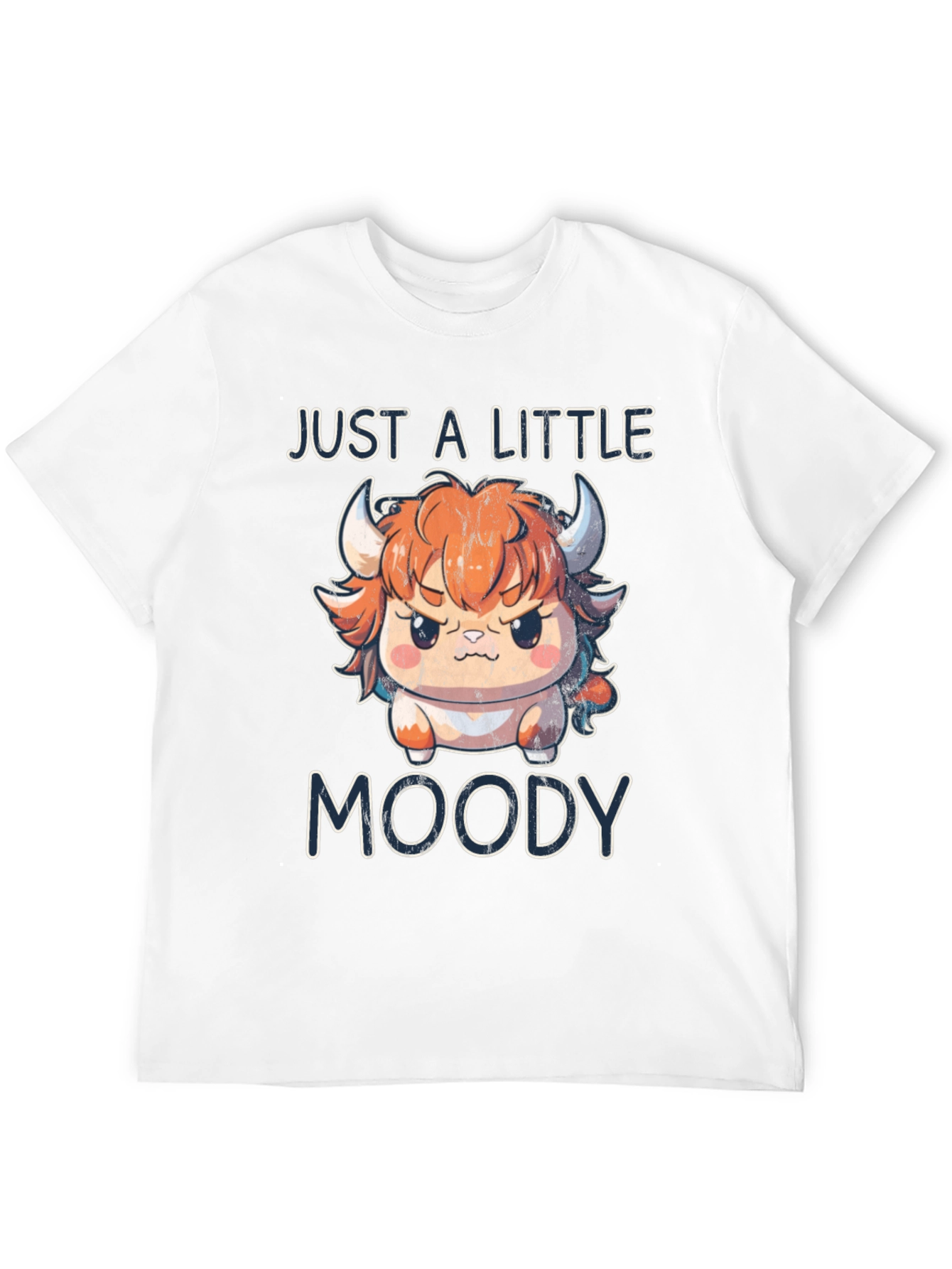 Just A Little Moody Bull Graphic T-Shirt