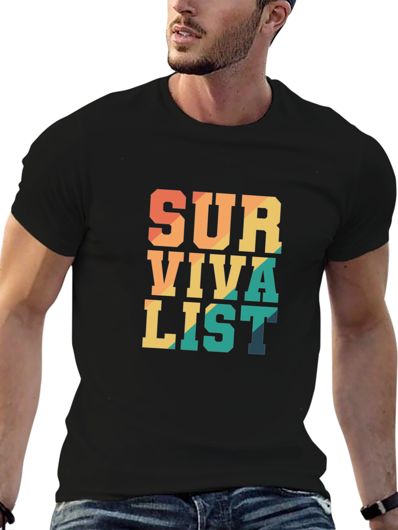Survivalist Graphic Tee - Black