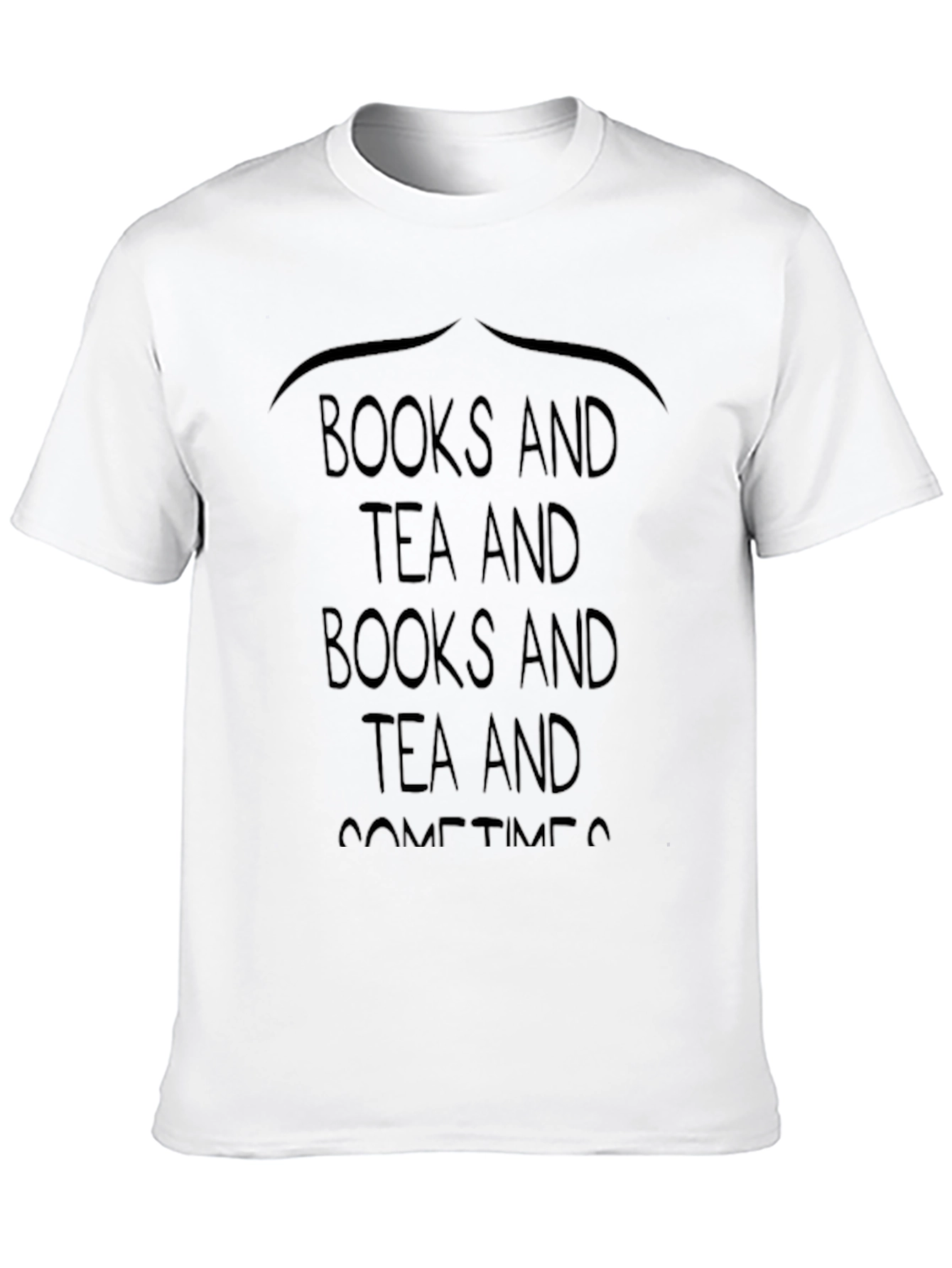 Books and Tea Black T-Shirt