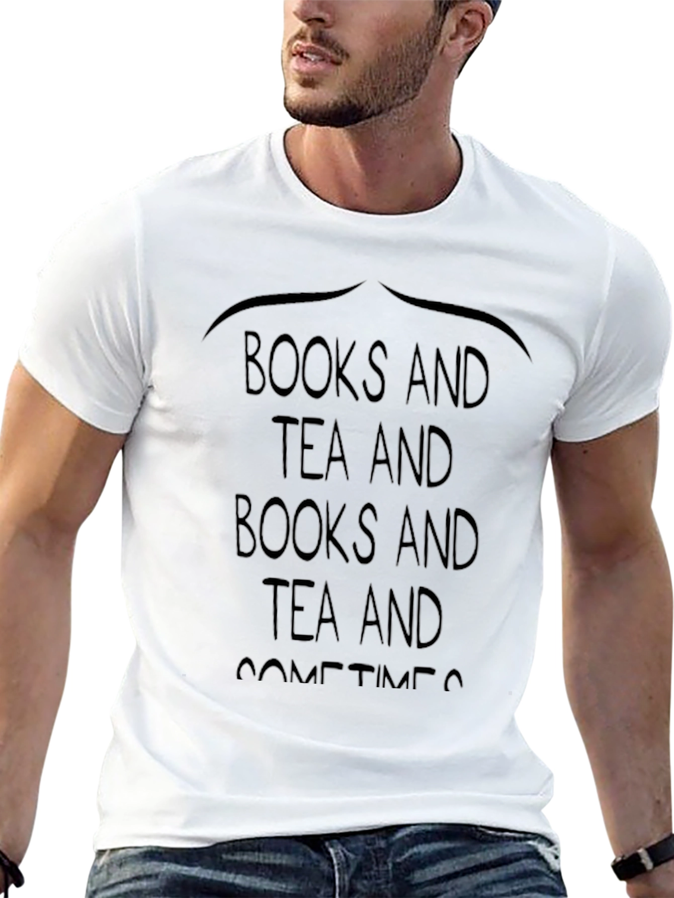 Books and Tea Black T-Shirt