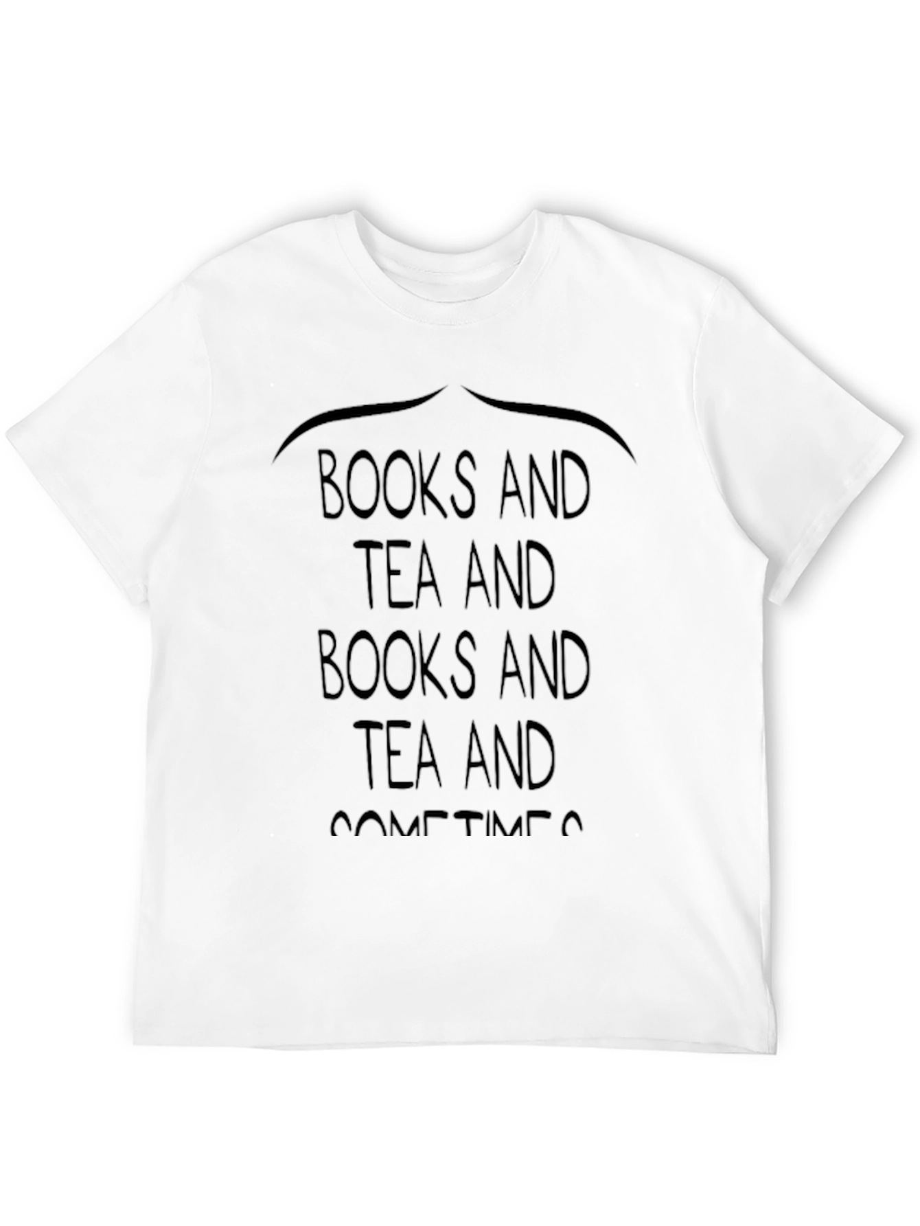 Books and Tea Black T-Shirt