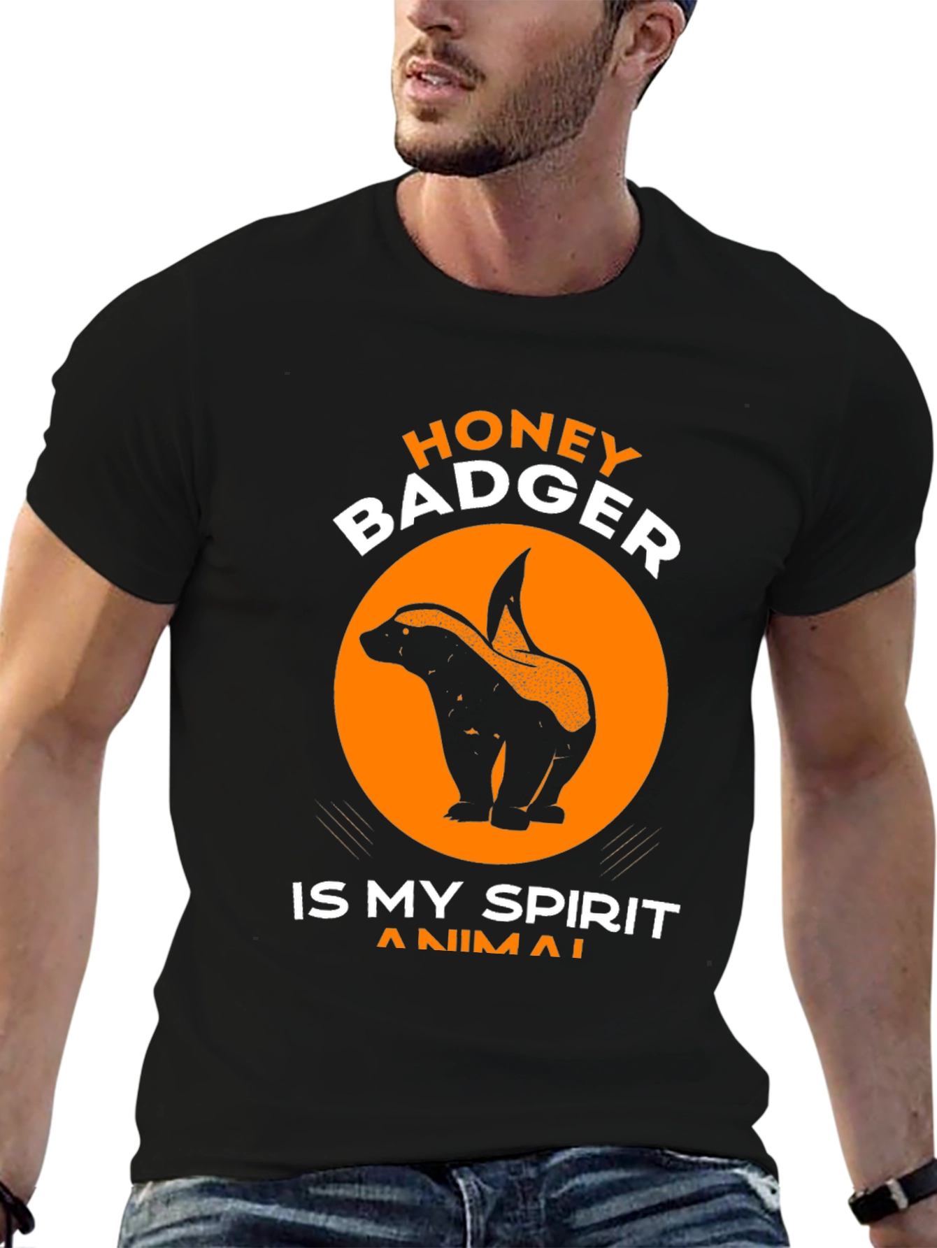 Honey Badger Spirit Animal Graphic Tee