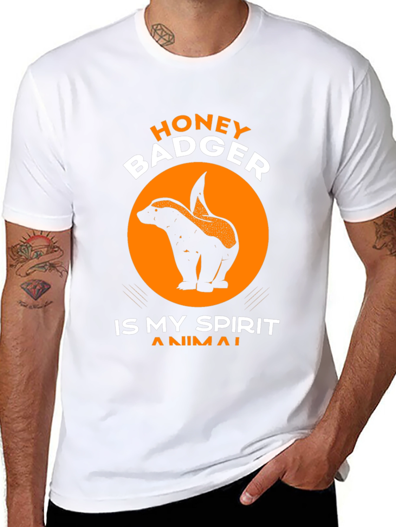 Honey Badger Spirit Animal Graphic Tee