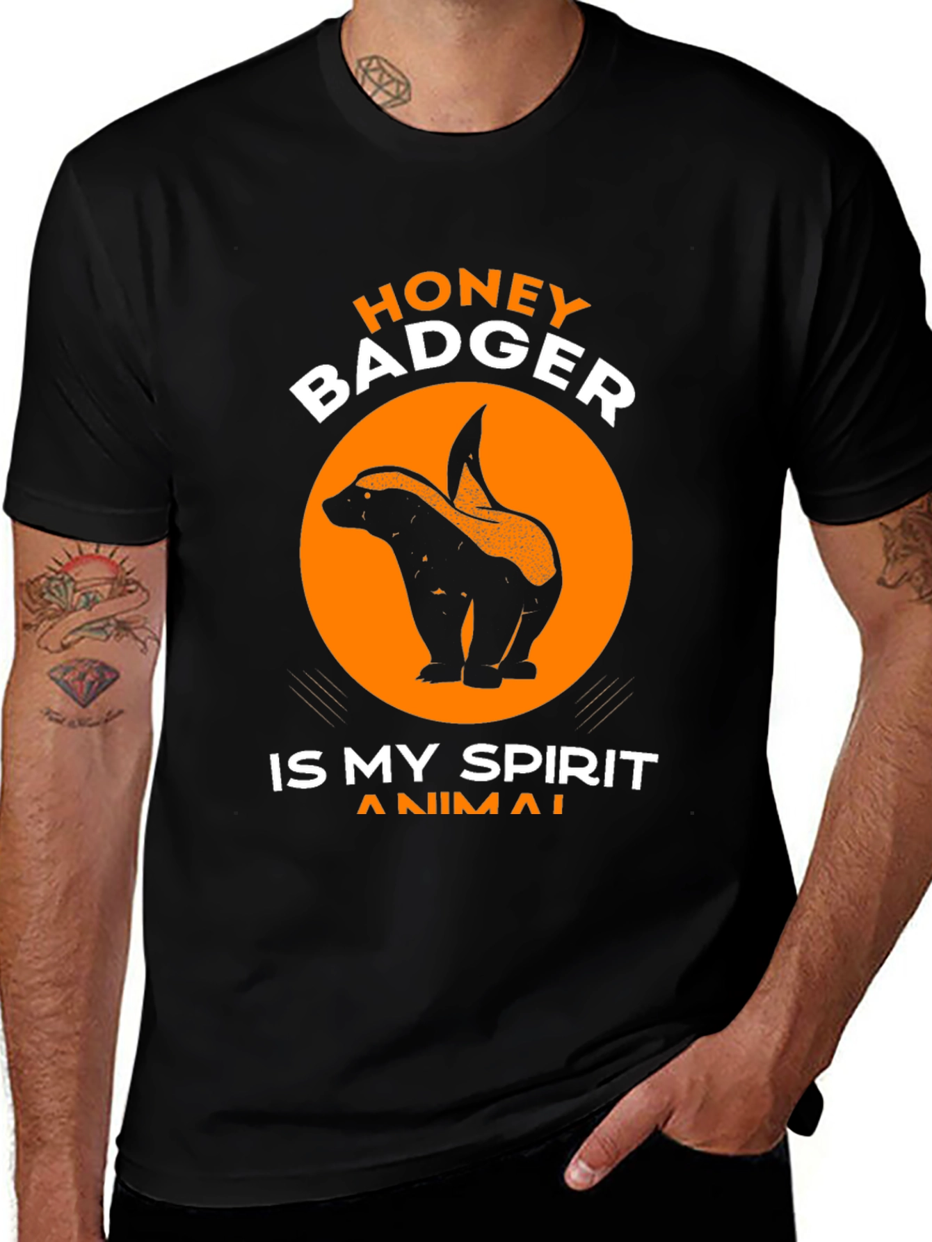 Honey Badger Spirit Animal Graphic Tee