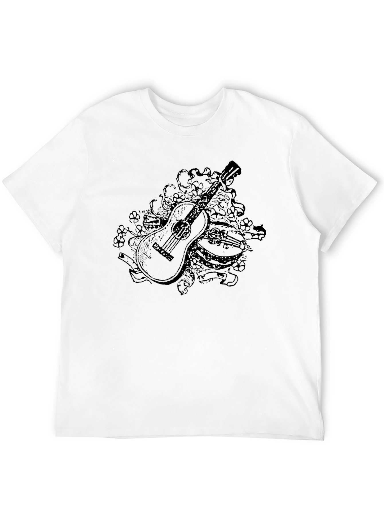 Guitar Graphic Black T-Shirt