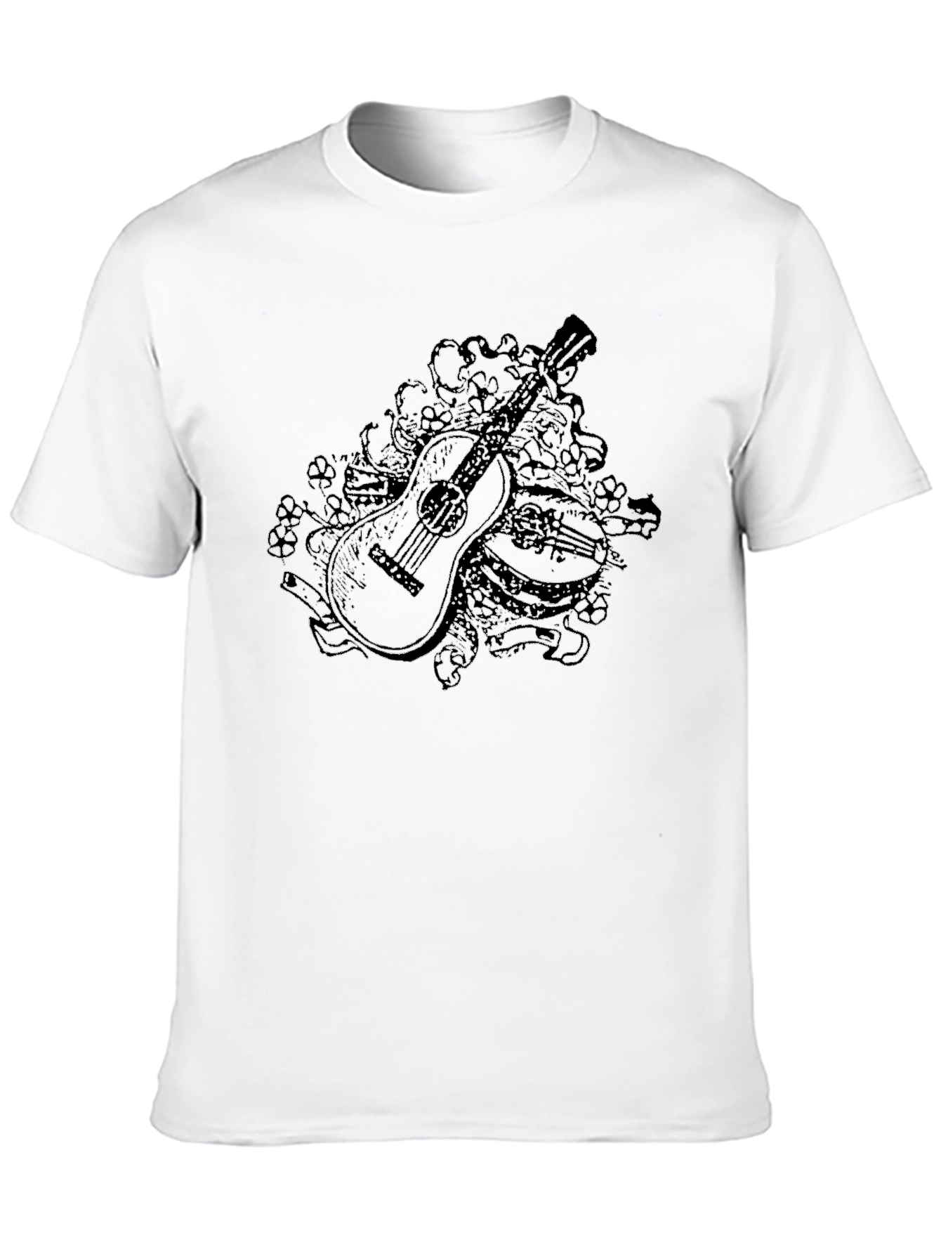Guitar Graphic Black T-Shirt