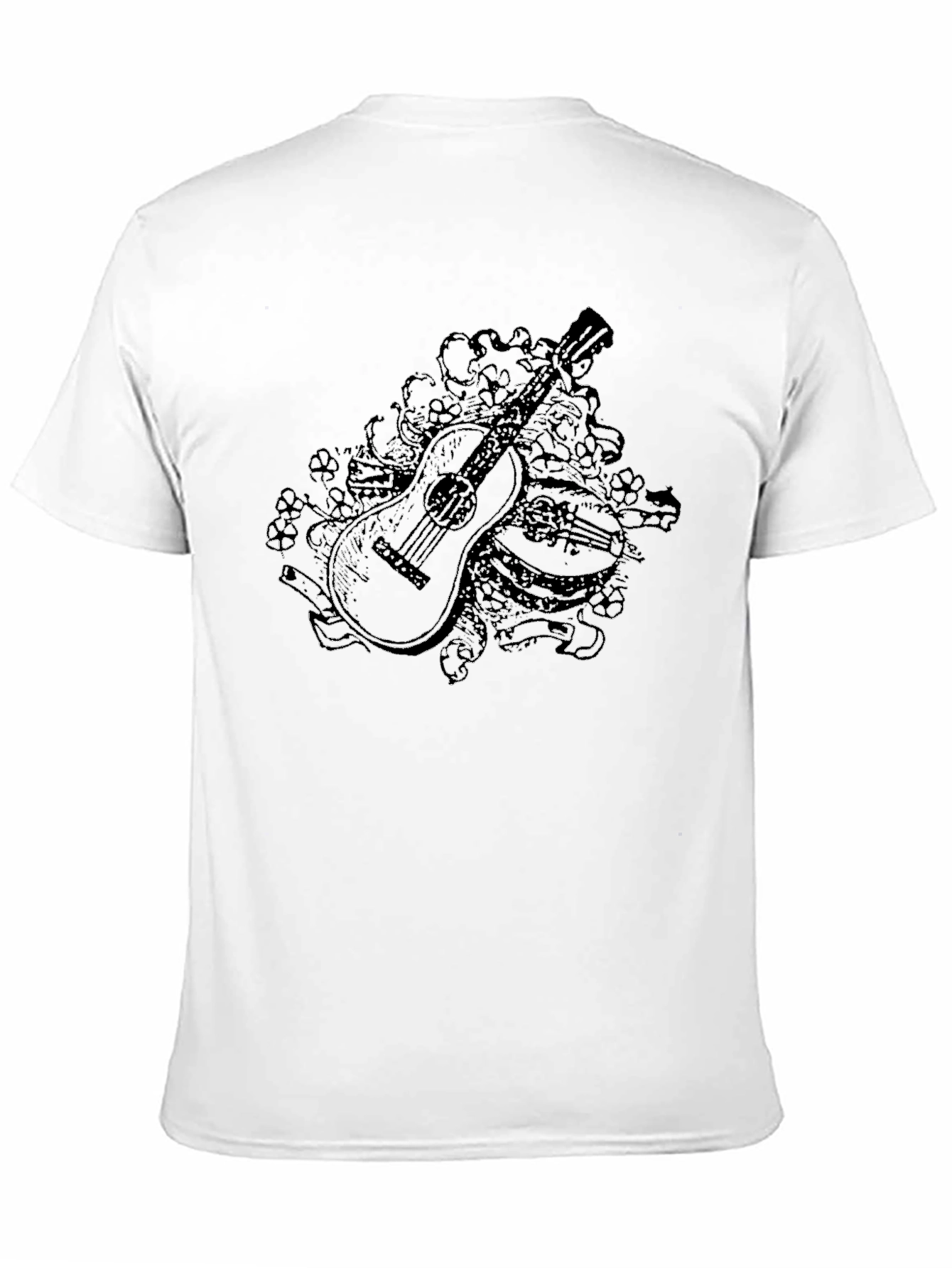 Guitar Graphic Black T-Shirt