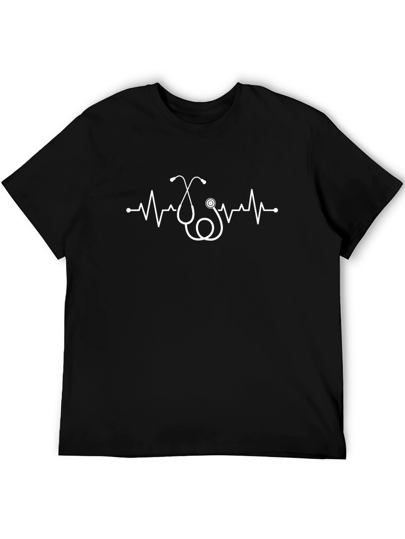Medical Heartbeat Stethoscope Graphic Tee