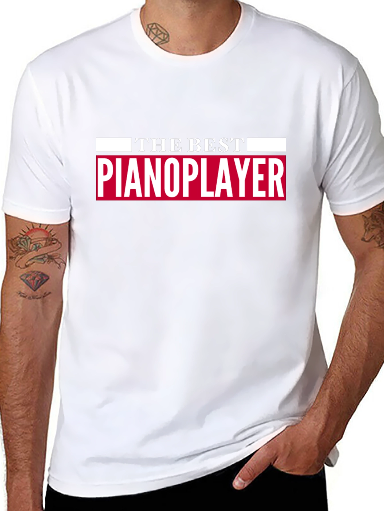 The Best Pianoplayer T-Shirt - Black Tee