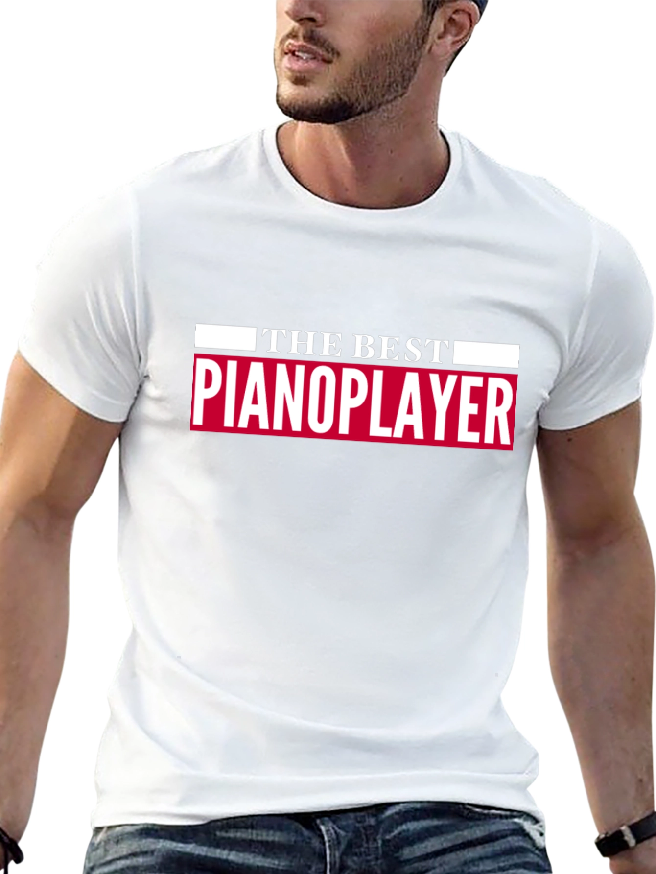 The Best Pianoplayer T-Shirt - Black Tee