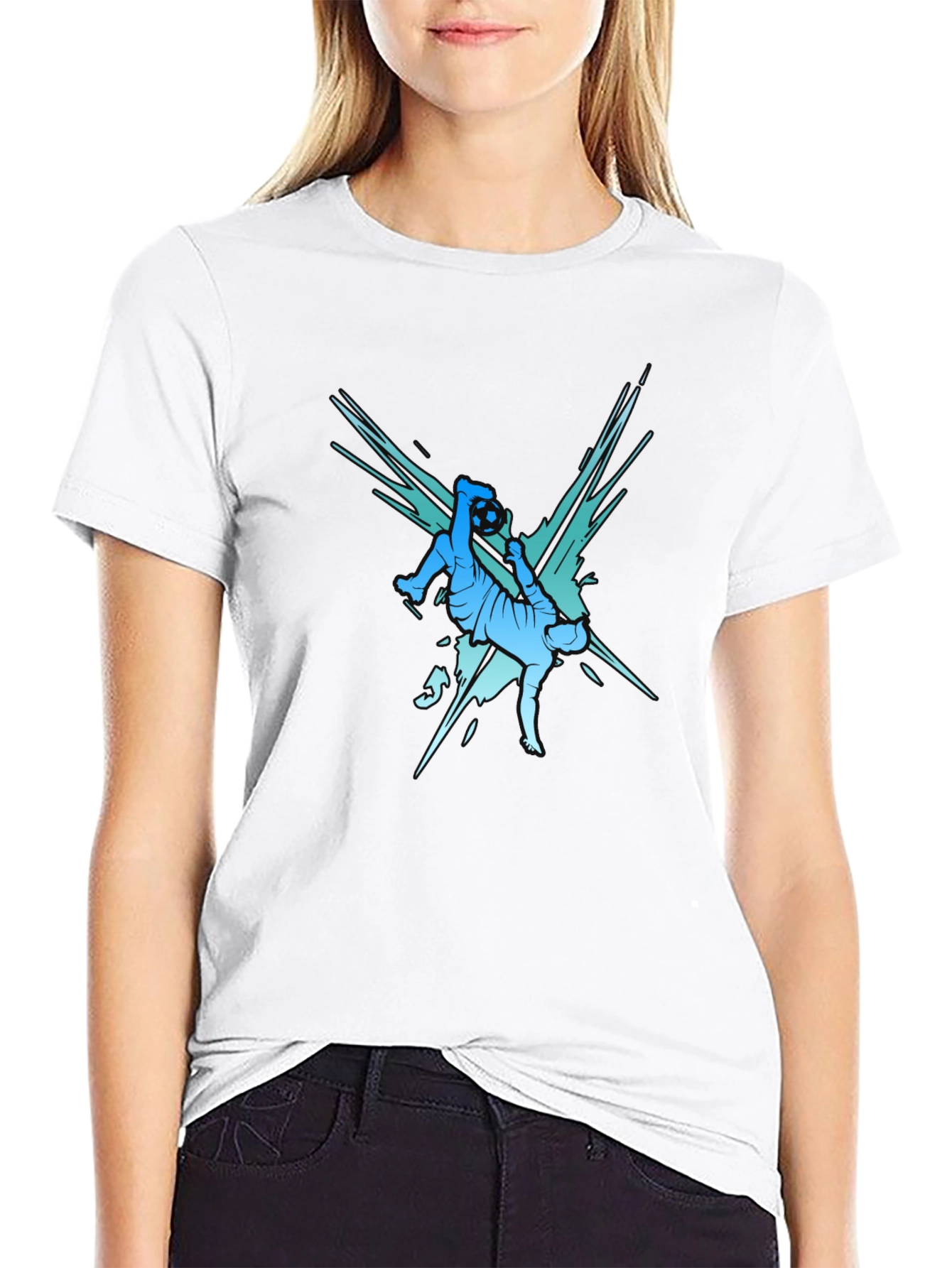 Soccer Kick Graphic Tee - Stylish Mens T-Shirt