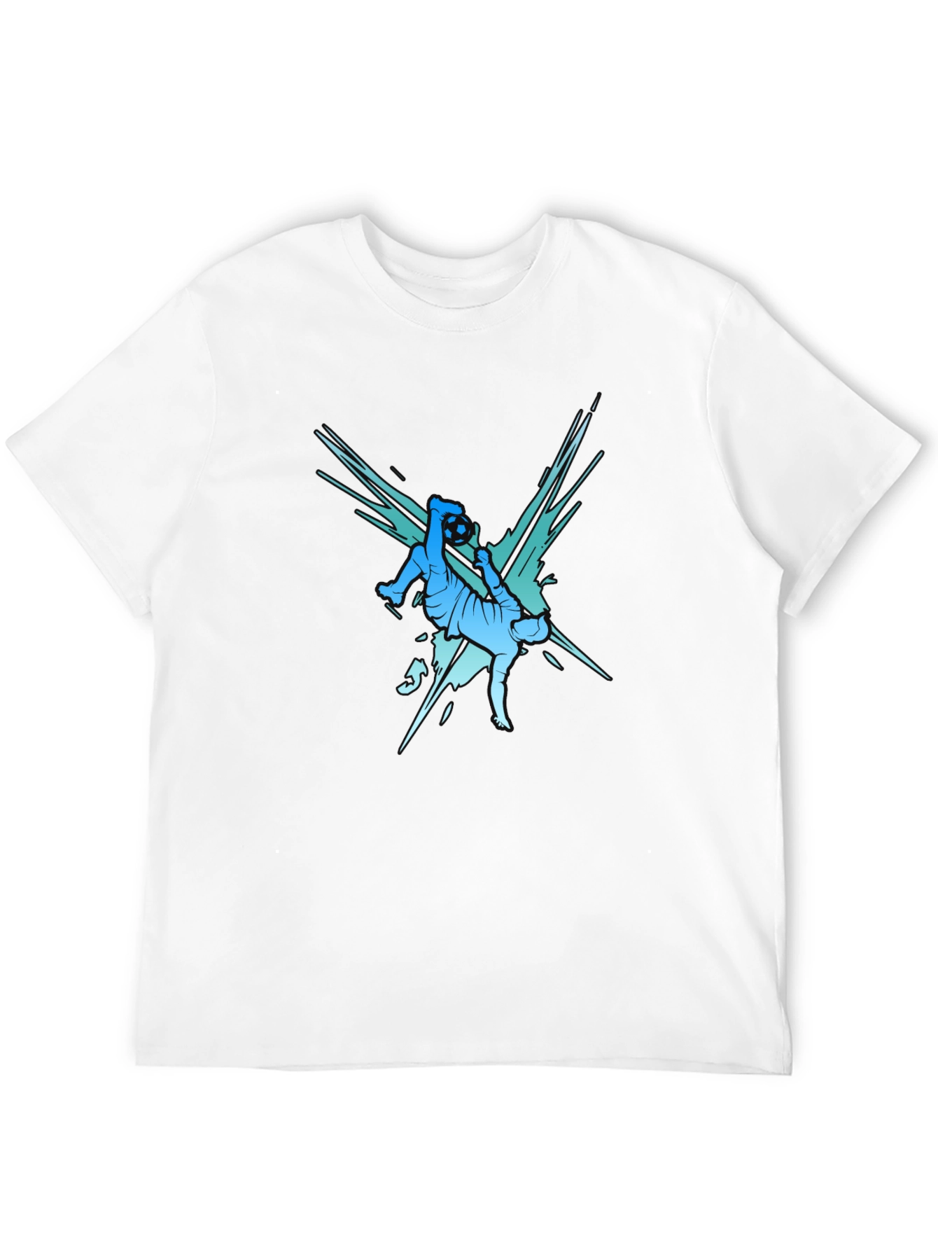 Soccer Kick Graphic Tee - Stylish Mens T-Shirt