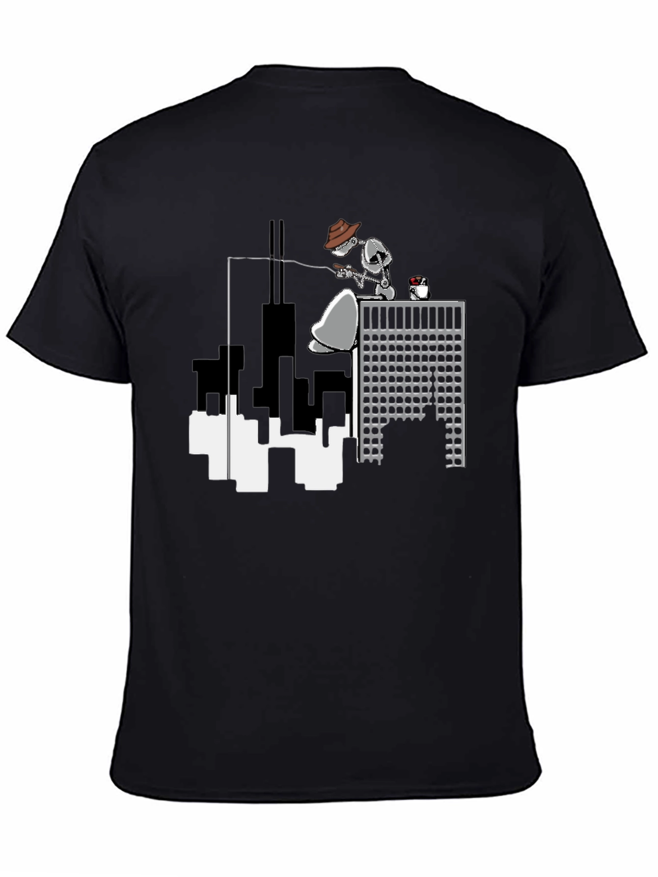 Urban Angler T-Shirt - Black Crew Neck Tee
