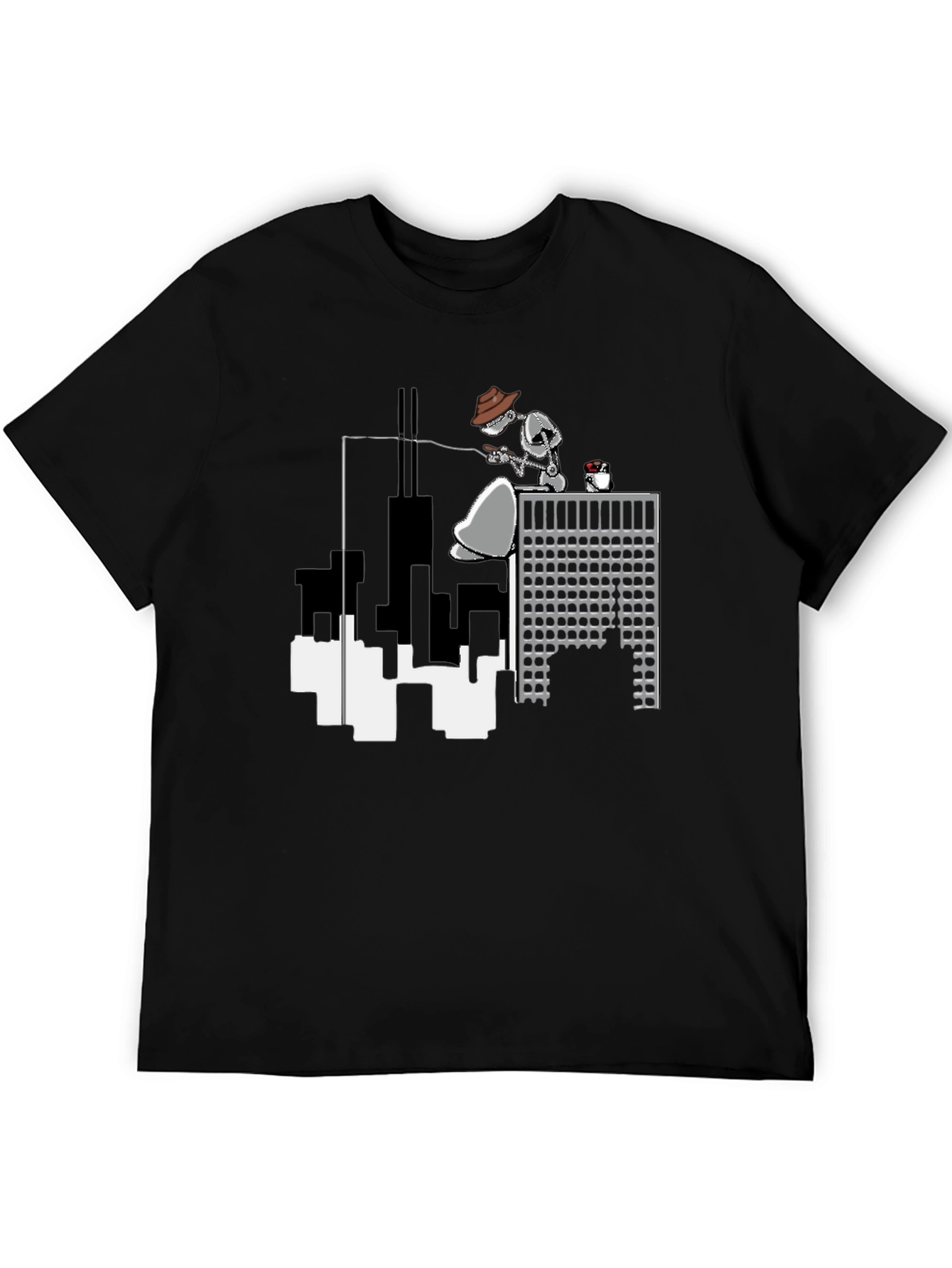 Urban Angler T-Shirt - Black Crew Neck Tee