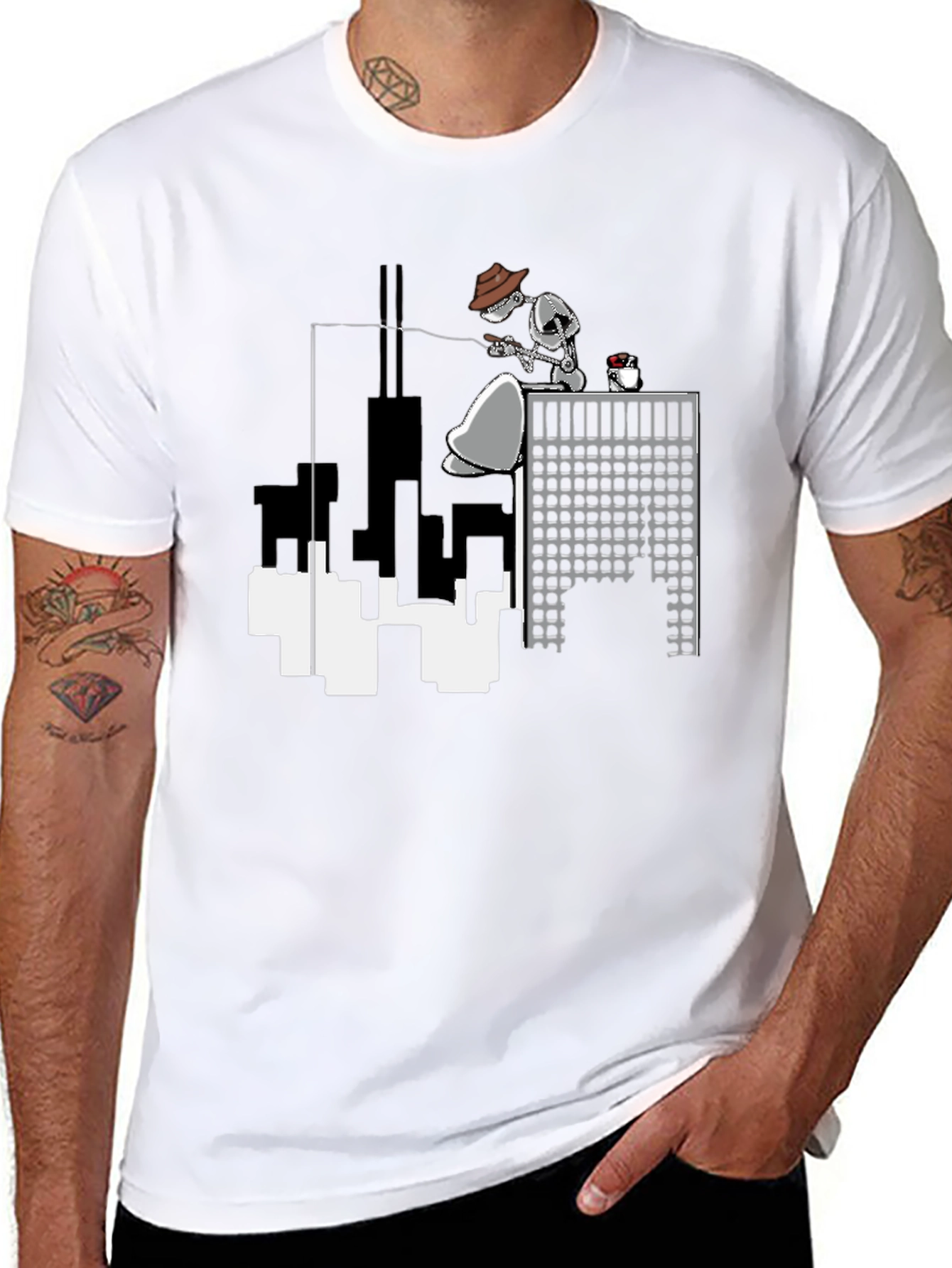 Urban Angler T-Shirt - Black Crew Neck Tee