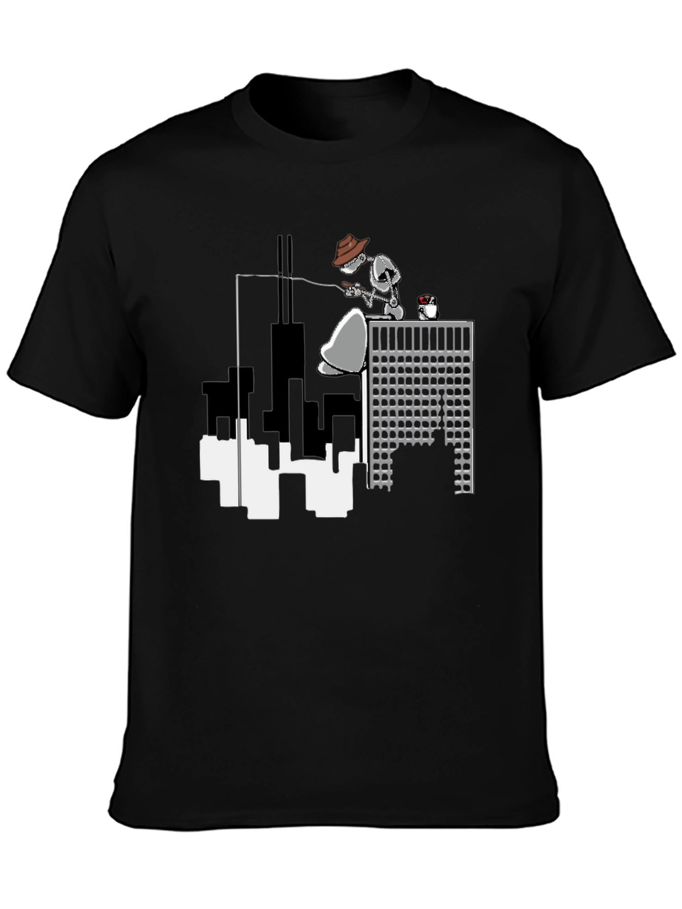Urban Angler T-Shirt - Black Crew Neck Tee