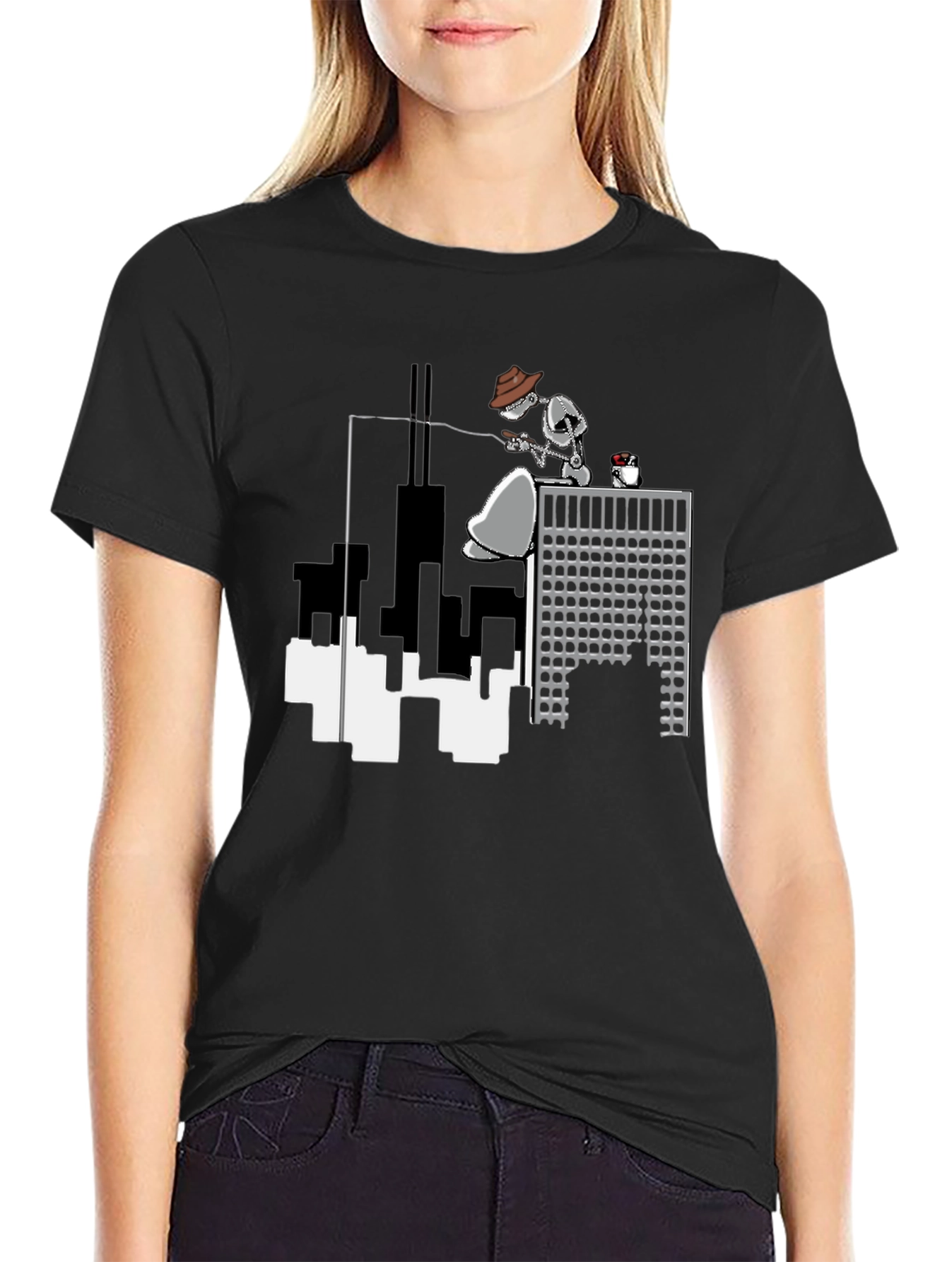 Urban Angler T-Shirt - Black Crew Neck Tee