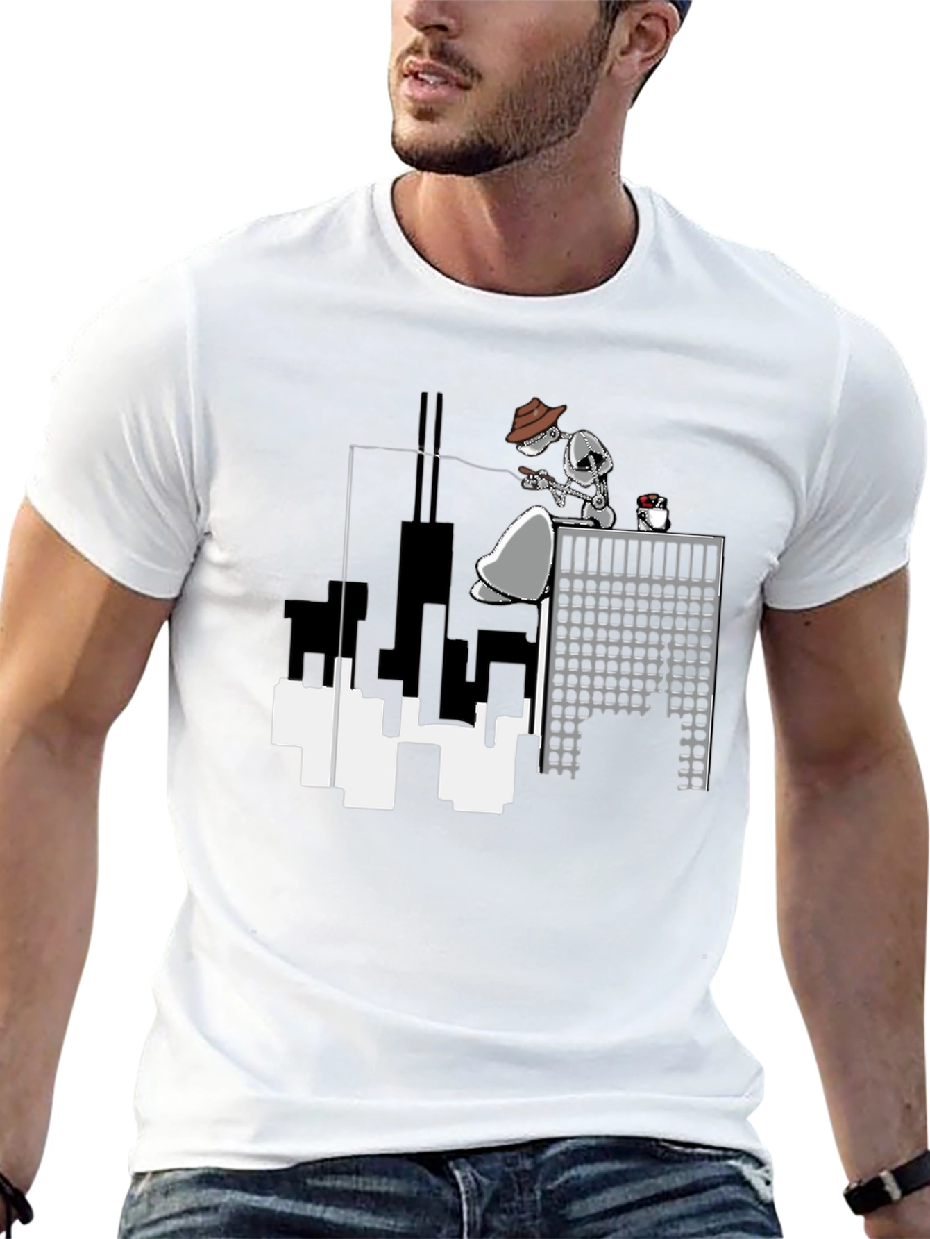 Urban Angler T-Shirt - Black Crew Neck Tee