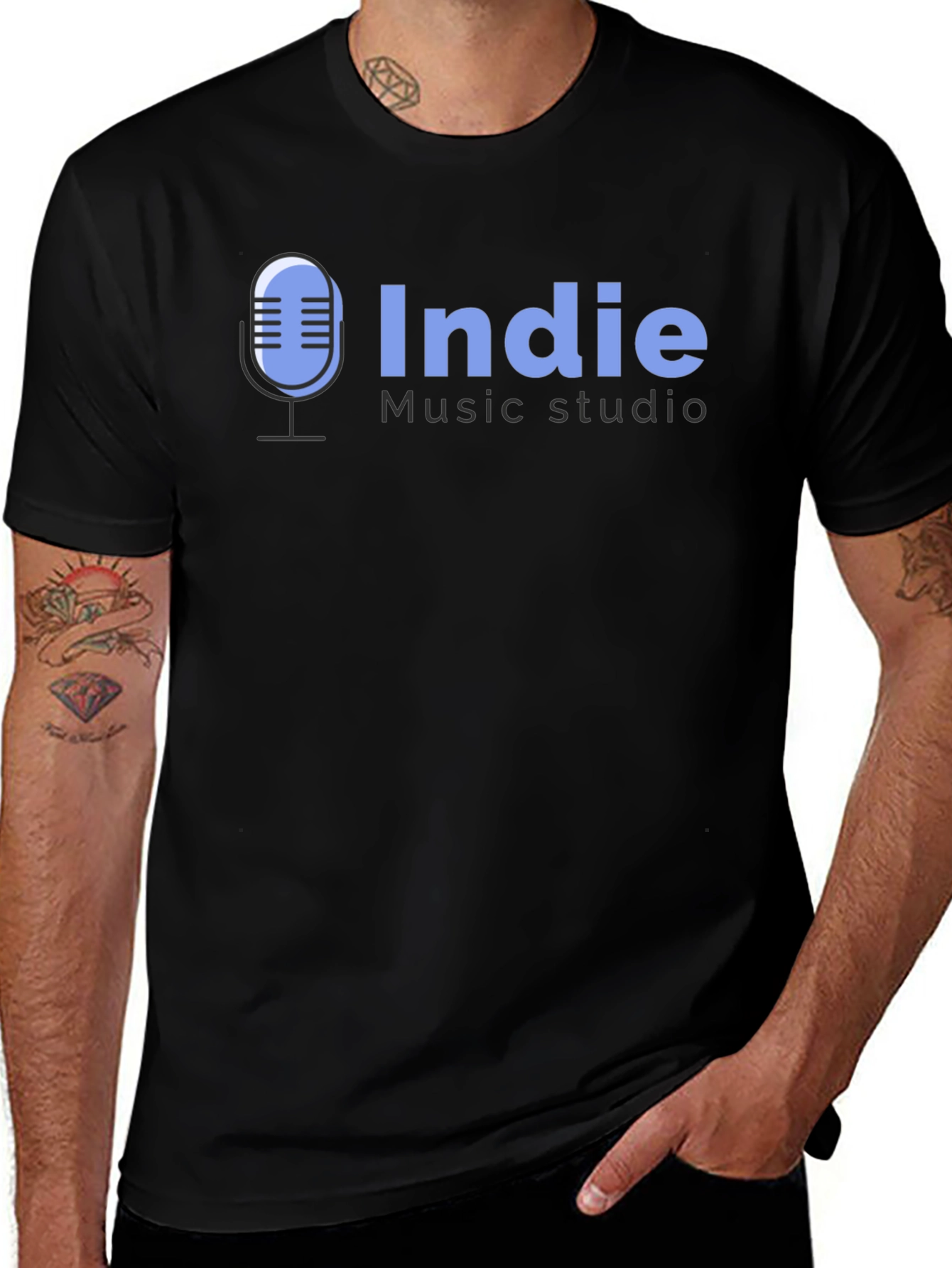 Indie Music Studio Black T-Shirt