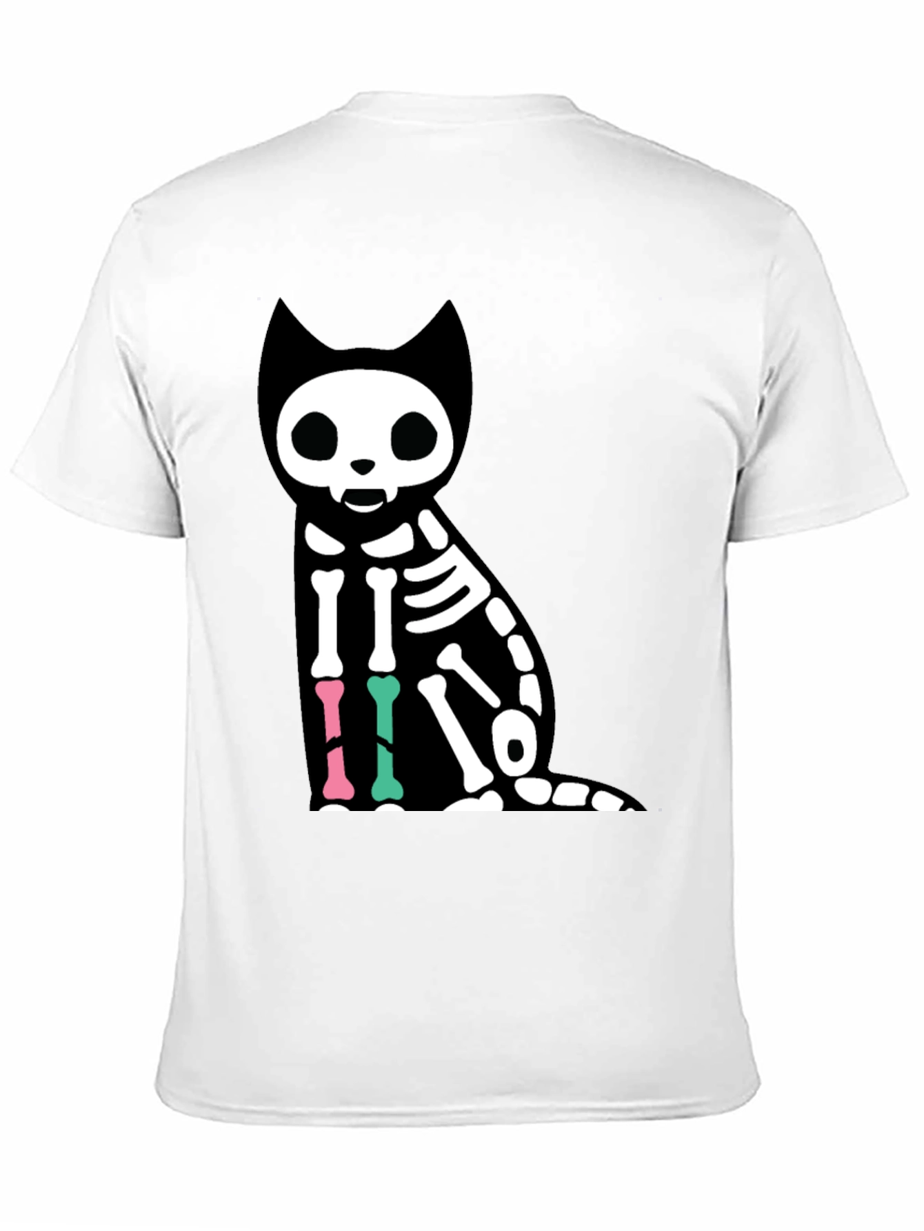 Skeleton Cat Graphic T-Shirt