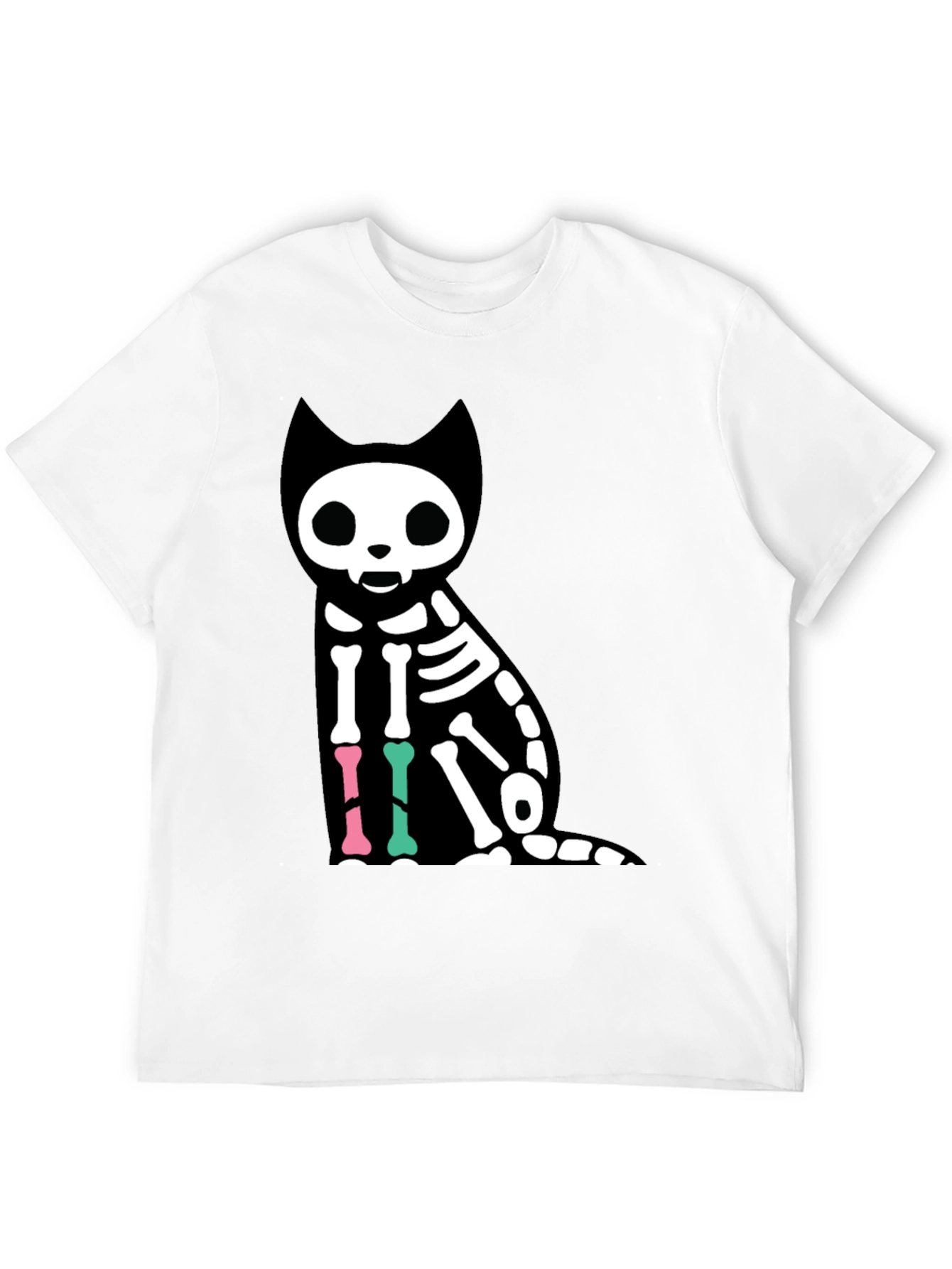 Skeleton Cat Graphic T-Shirt