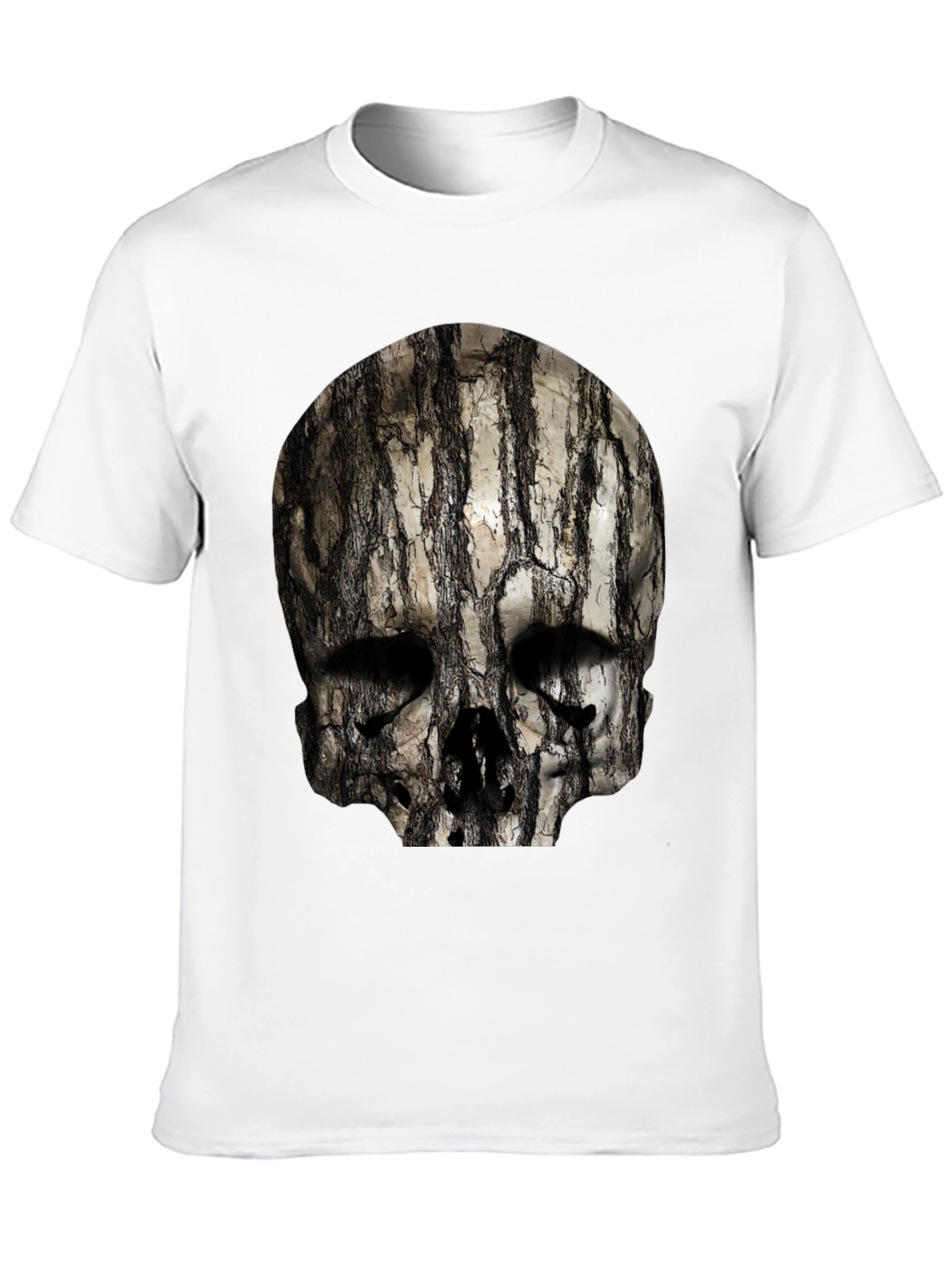 Skull Tree Bark Graphic T-Shirt - Unique Design