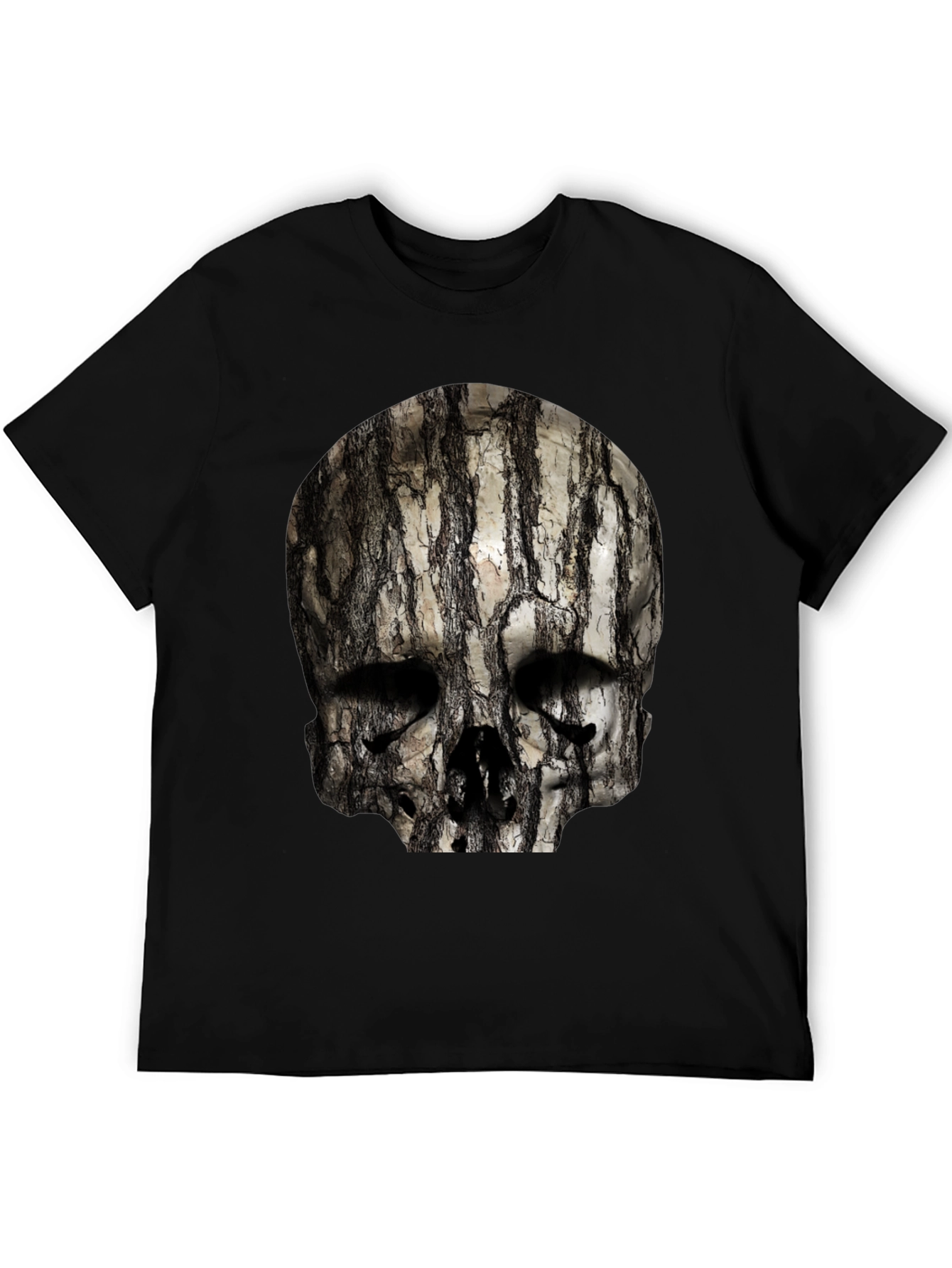 Skull Tree Bark Graphic T-Shirt - Unique Design
