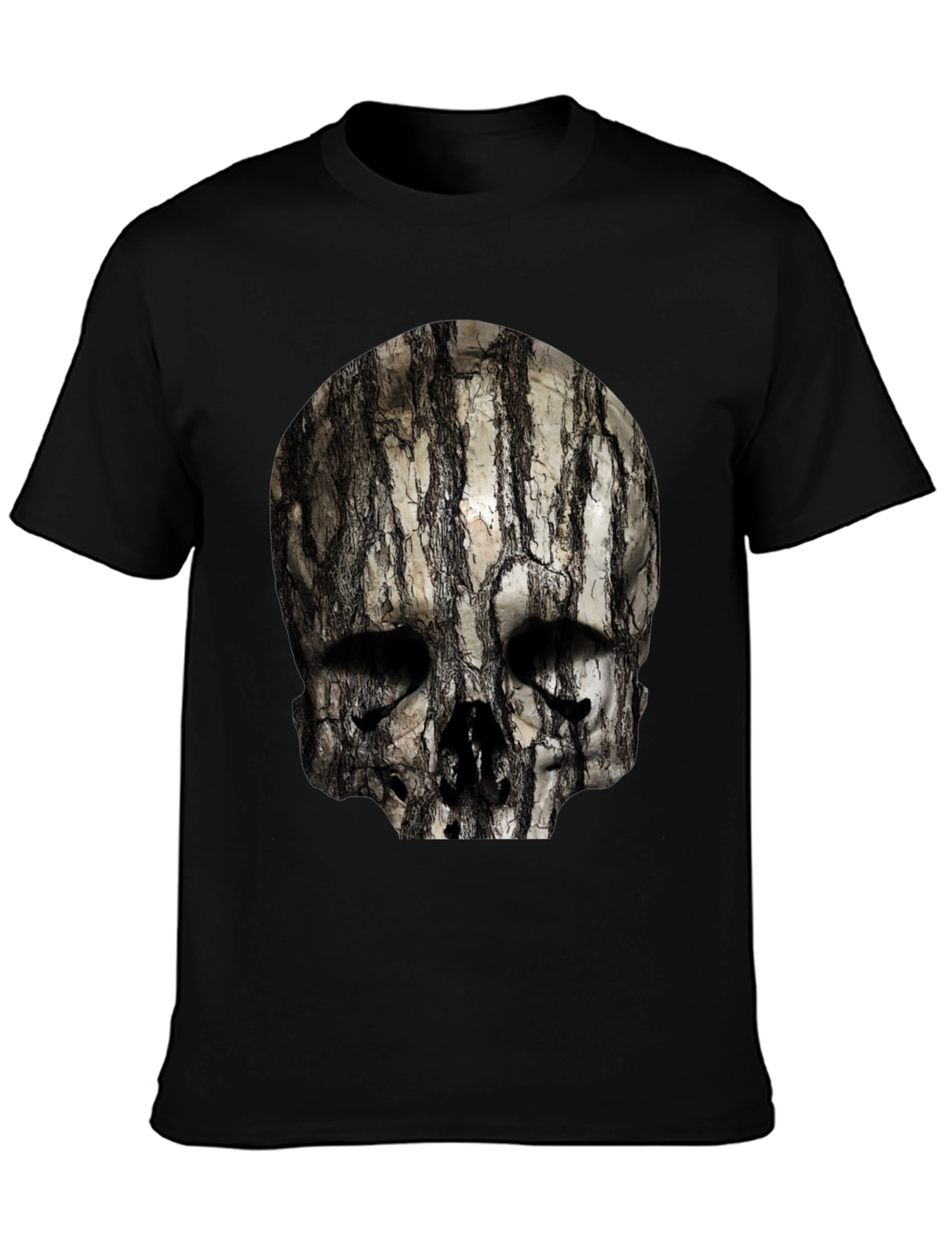 Skull Tree Bark Graphic T-Shirt - Unique Design