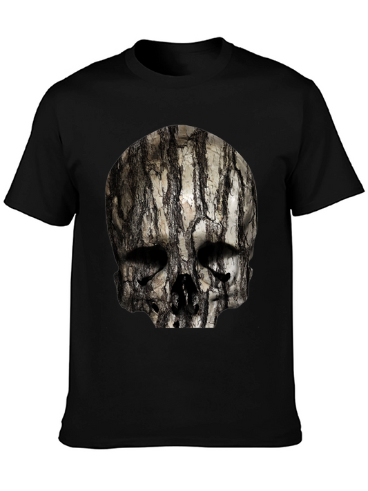 Skull Tree Bark Graphic T-Shirt - Unique Design