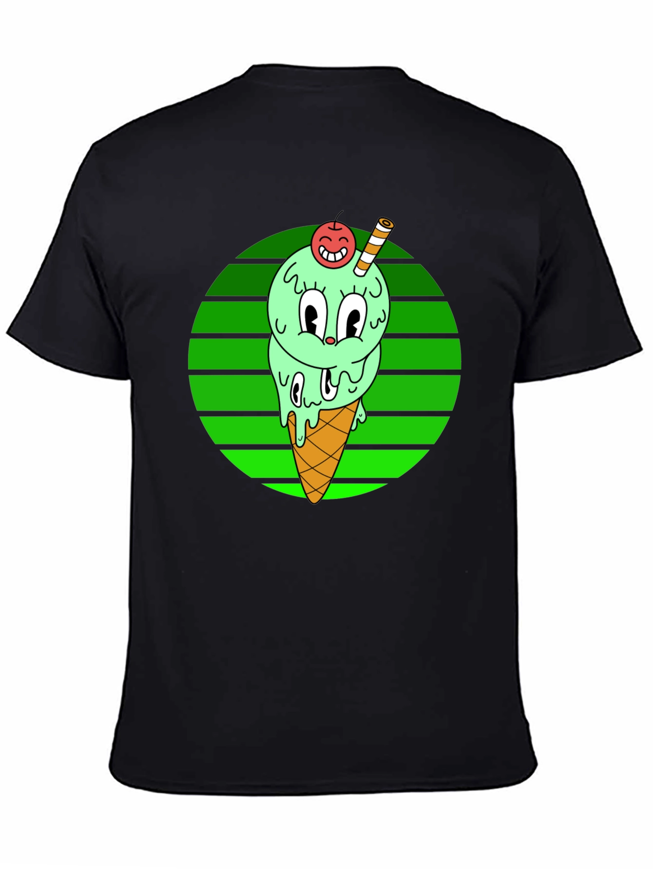 Cartoon Ice Cream T-Shirt - Fun Graphic Tee